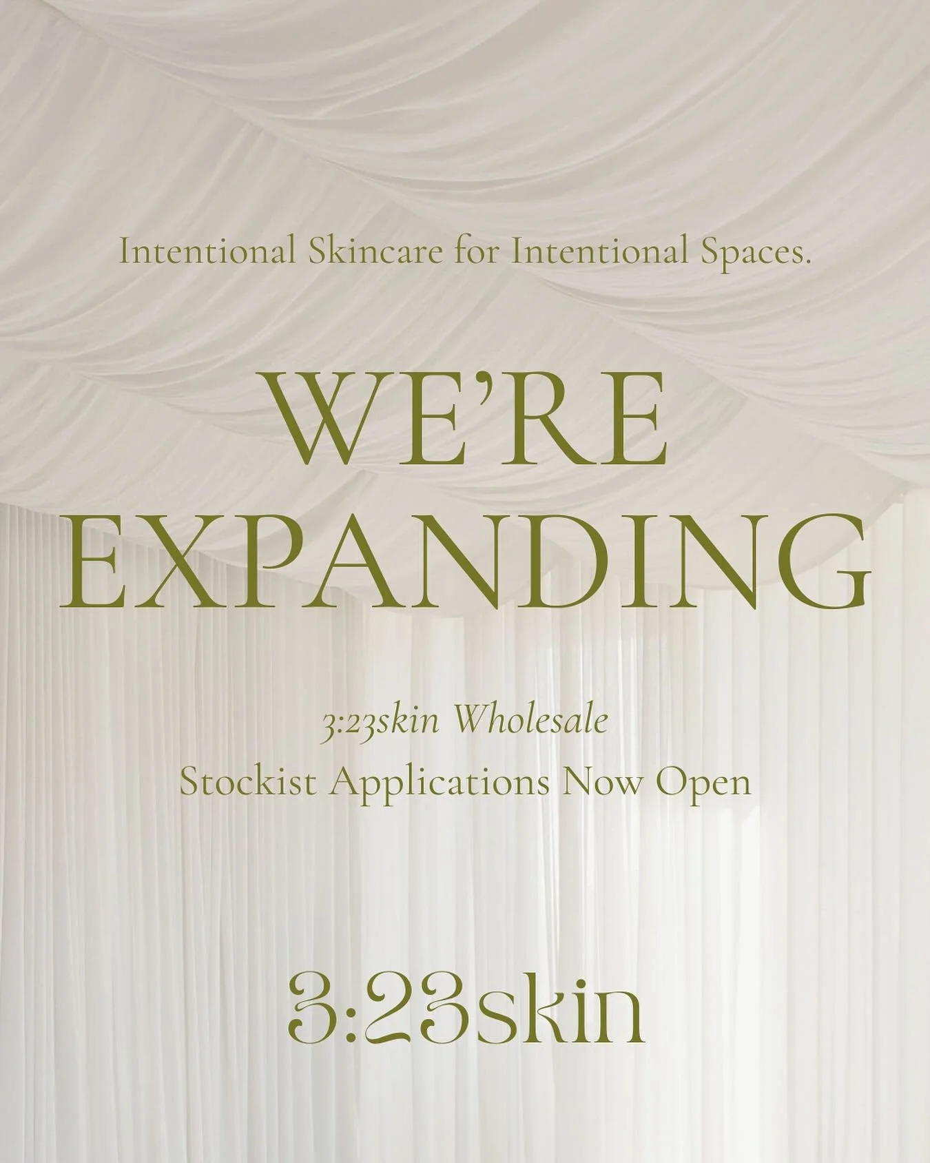 3:23skin Wholesale &mdash; now open.
Designed for spaces that appreciate intentionality, quiet confidence, and care in every detail.

Apply through the link in bio or at https://www.323skin.us/apply