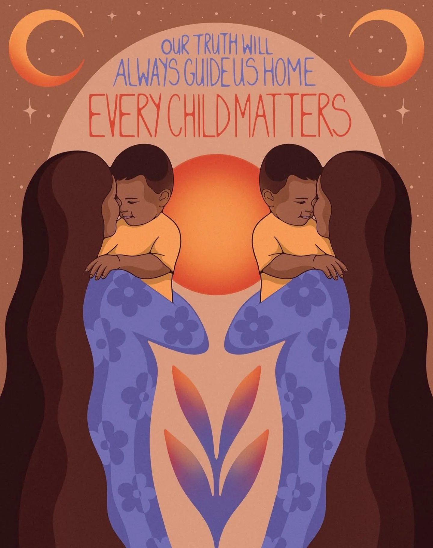 Artwork by the incredible @morning.star.designs 🧡

From where I gratefully live in central Canada, on Treaty land, I will always hold space for truth and learning. But it&rsquo;s not just here. All across Canada, and around the world, we must always
