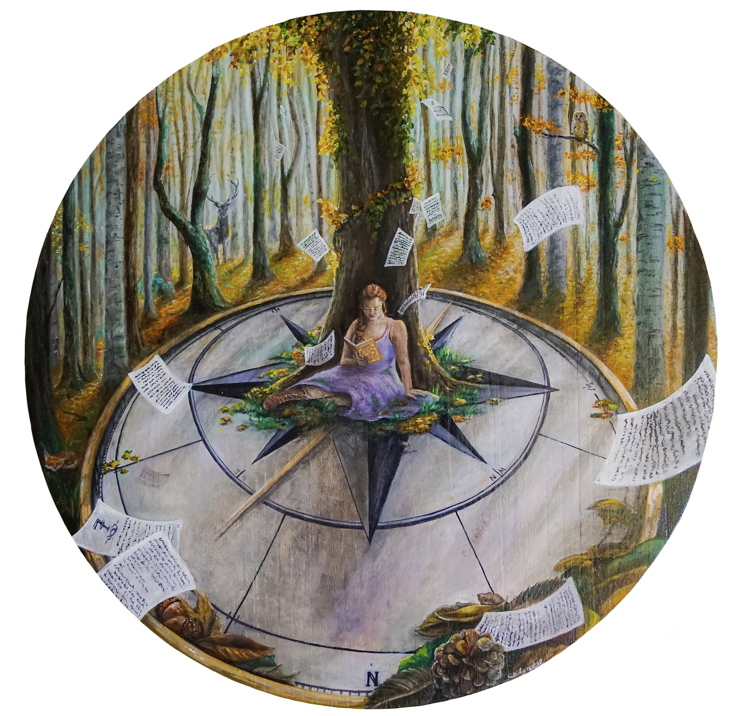 Autumn Reveries Commission (24x24, 2023) oil on wood *SOLD