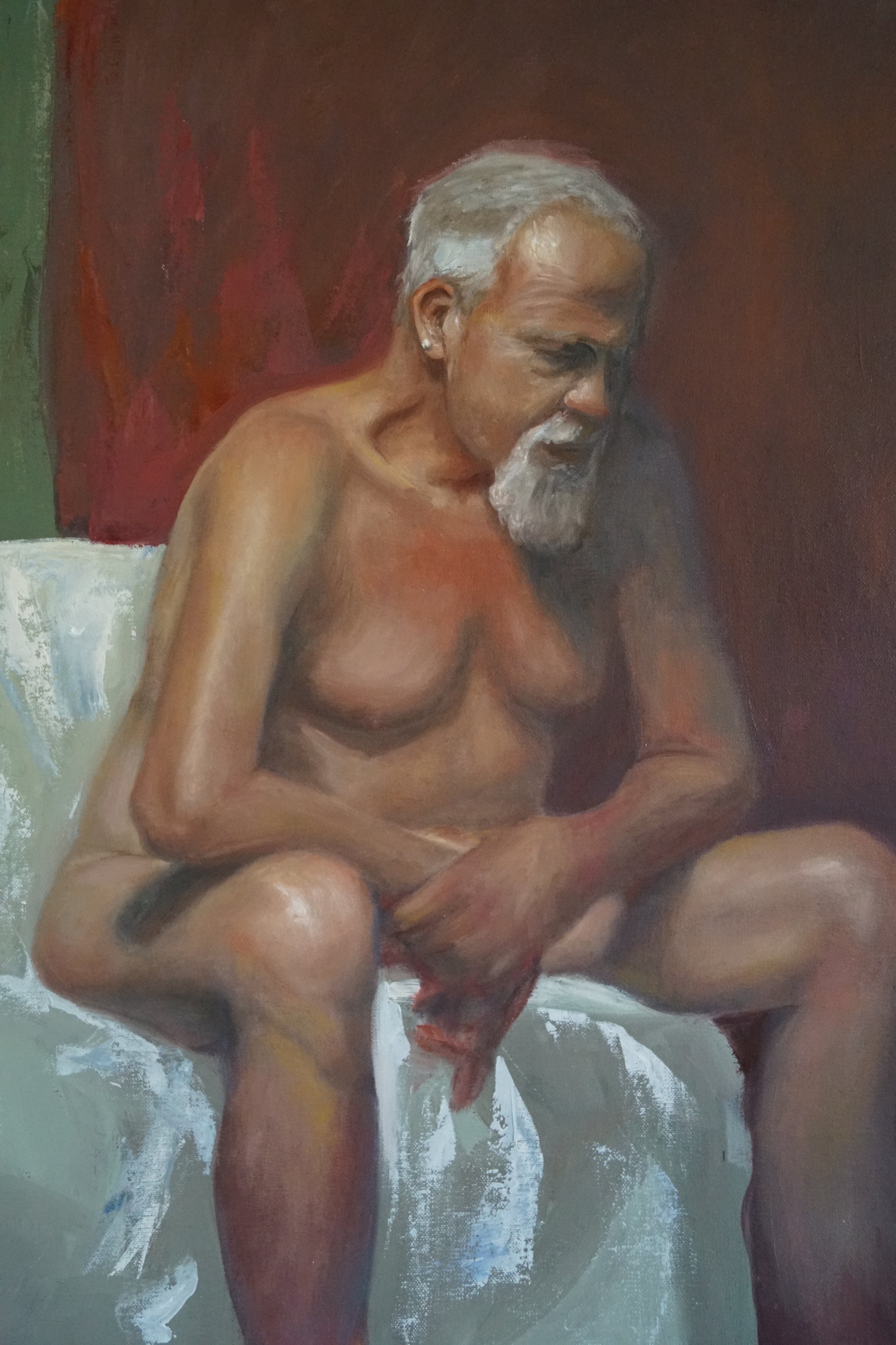 Male Life Figure Painting 1 (16x20, 2022) oil on linen *NFS