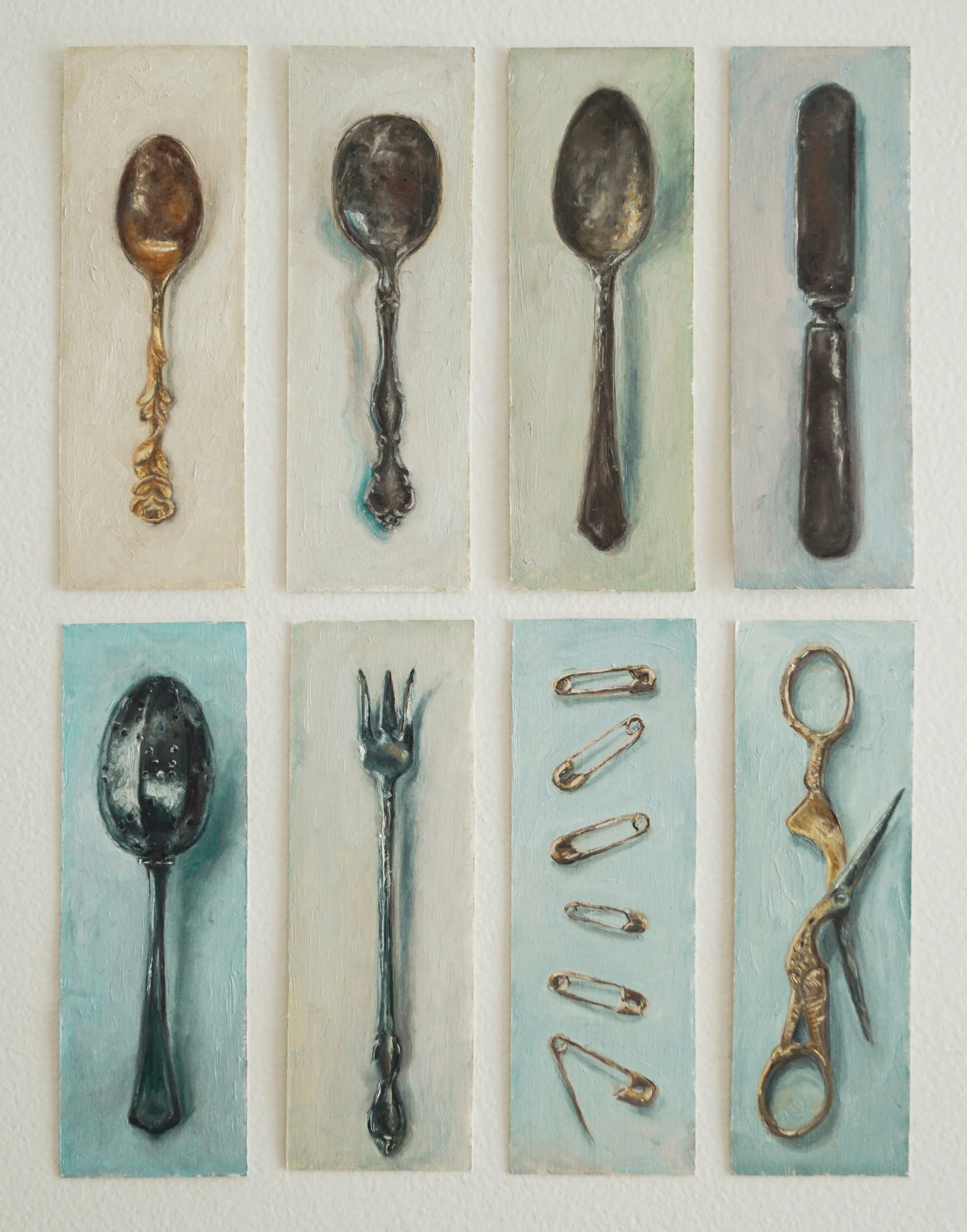 Sugar-less, 1.5x5 each oil on paper (2025) SOLD