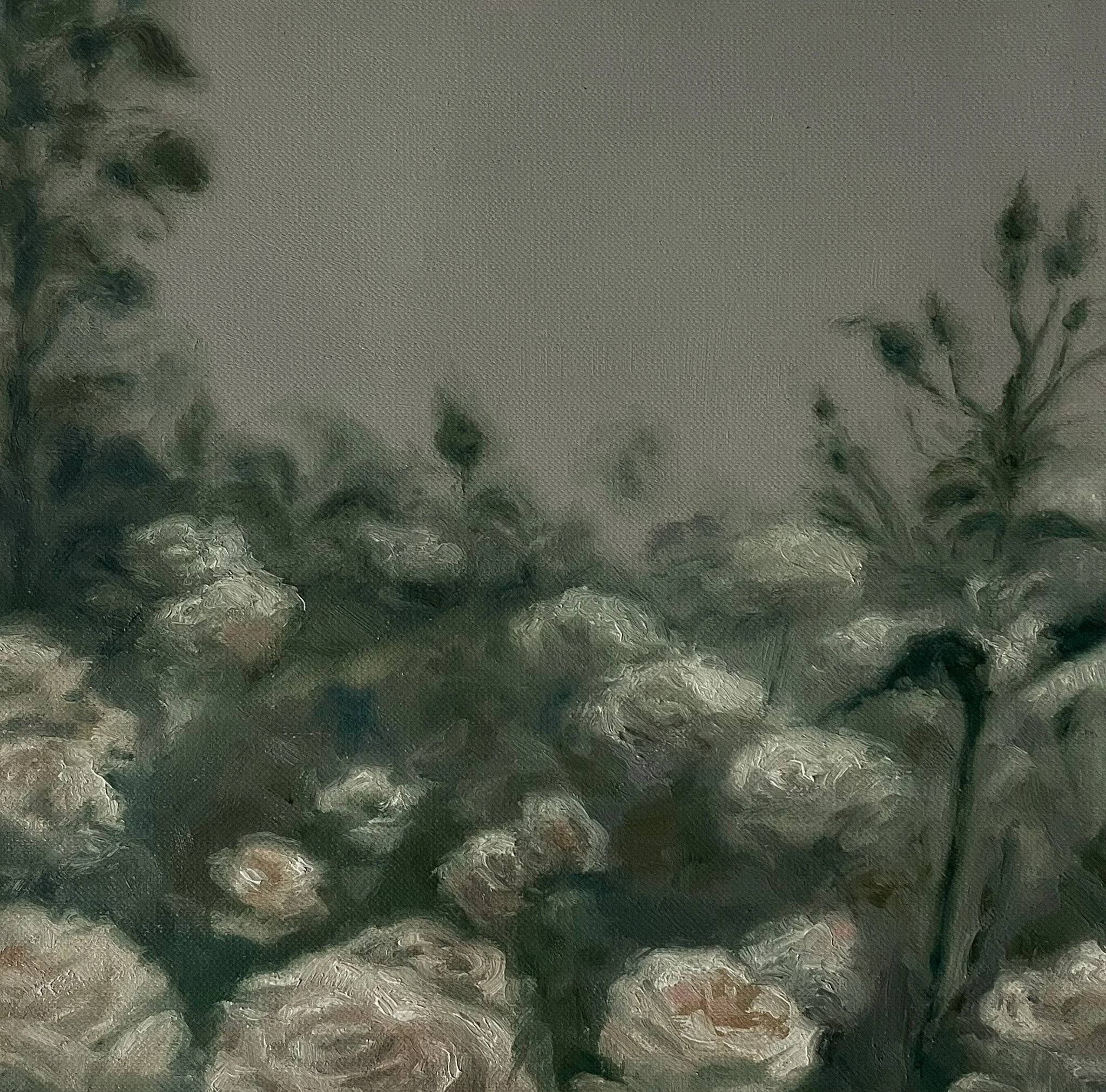 Just A Blurry Garden To You, 8x8 oil on paper (2025) *SOLD*