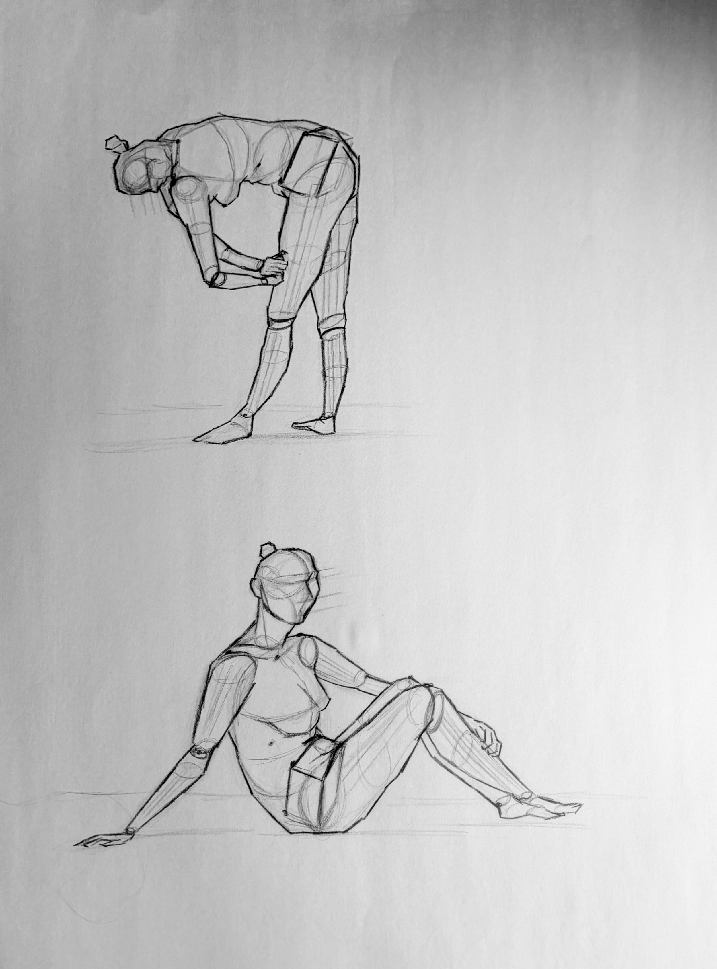 Ten Minute Figure Sketches (18x24, 2022) charcoal on newsprint 