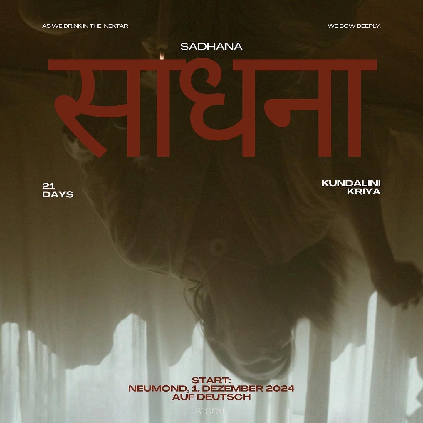 SĀDHANĀ साधन
DARK MOON RISING

REBIRTH IN THE SACRED SHADOW KALI, THE DIVINE MOTHER

Embark on a 21-Day Journey
Elevate Your Spirit with a radiant
Kundalini Kriya Yoga Sadhana

Start: Neumond, 1. Dezember 2024

𓆸 Sanskrit: कालिका | (Kālika) | The Fi