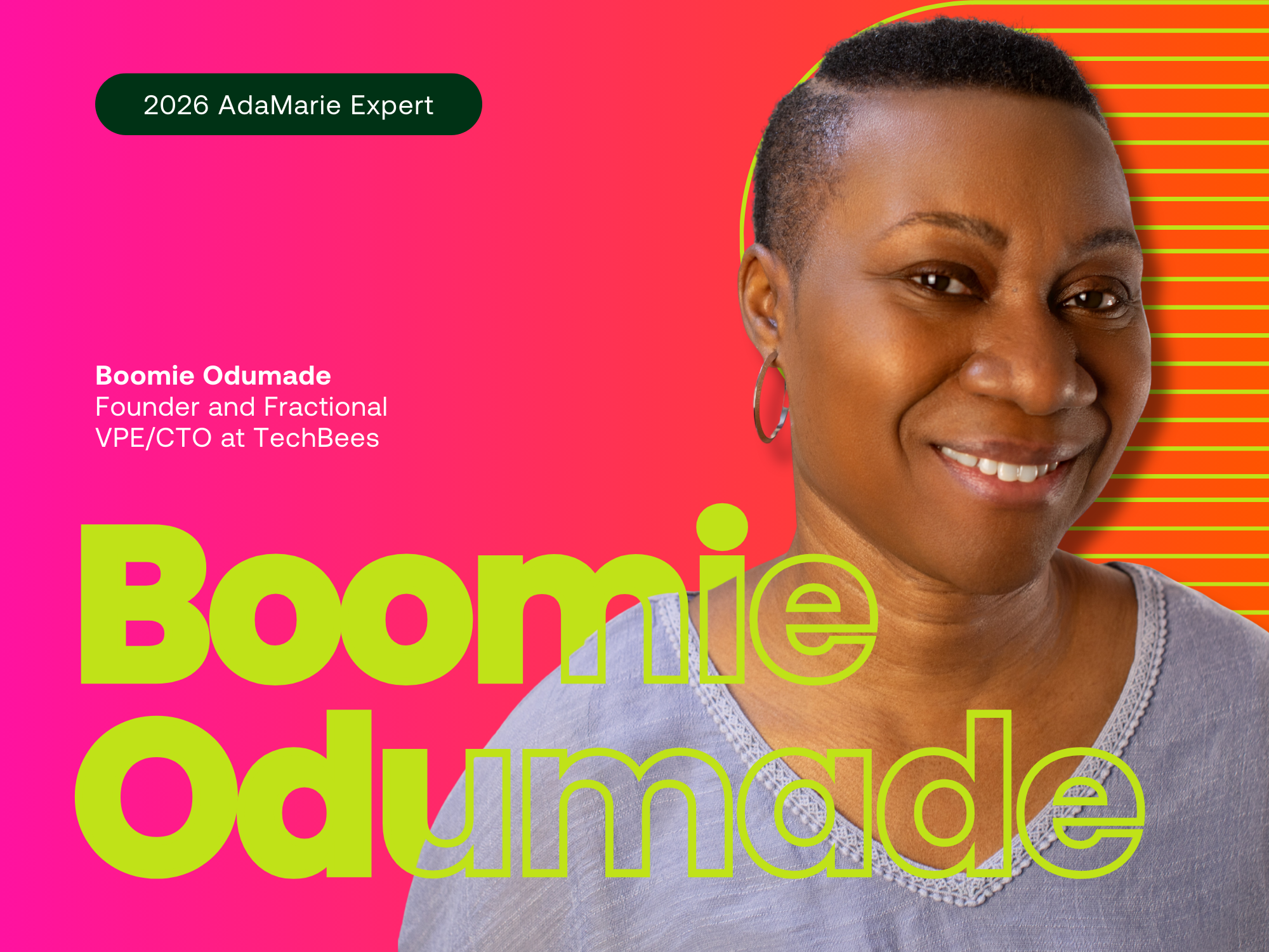 Meet Boomie Odumade, 2026 AdaMarie Expert 