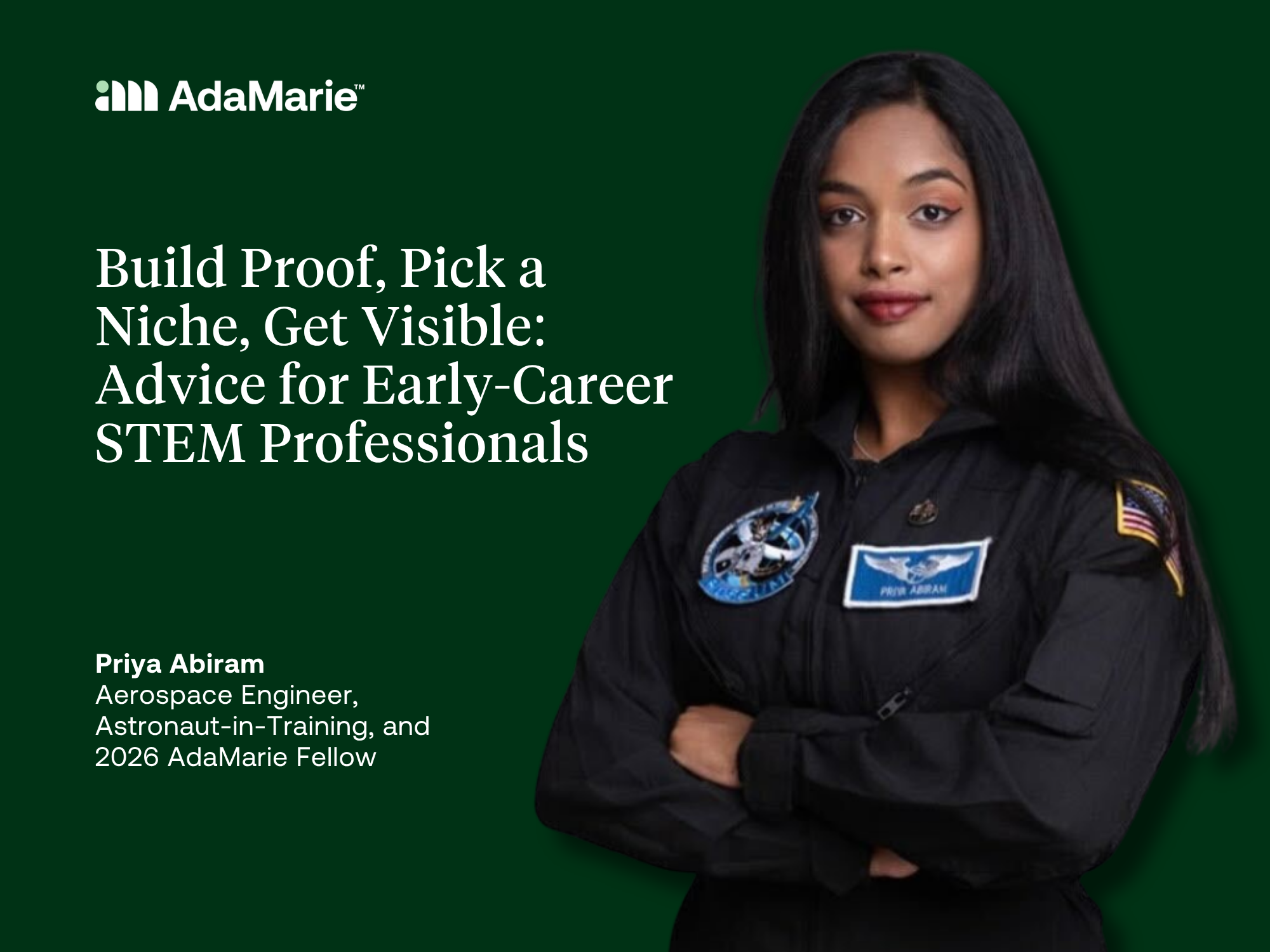 Build Proof, Pick a Niche, Get Visible: Advice for Early-Career STEM Professionals