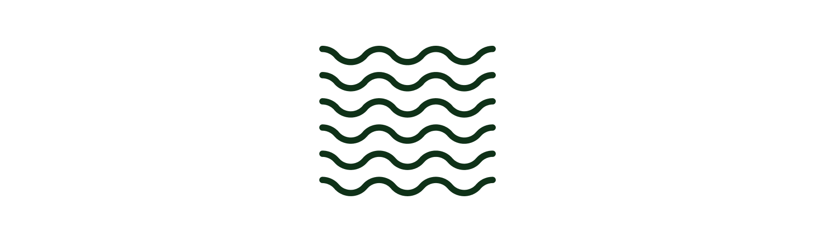 Icon of wavy lines representing water or waves.
