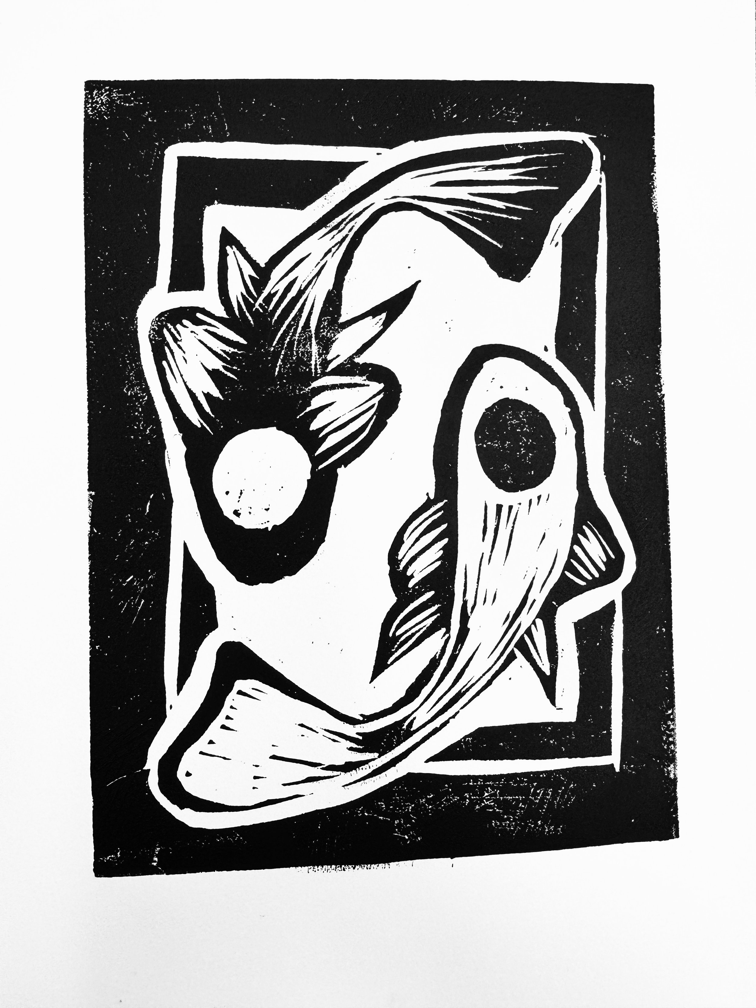 Balance (Linocut Print)