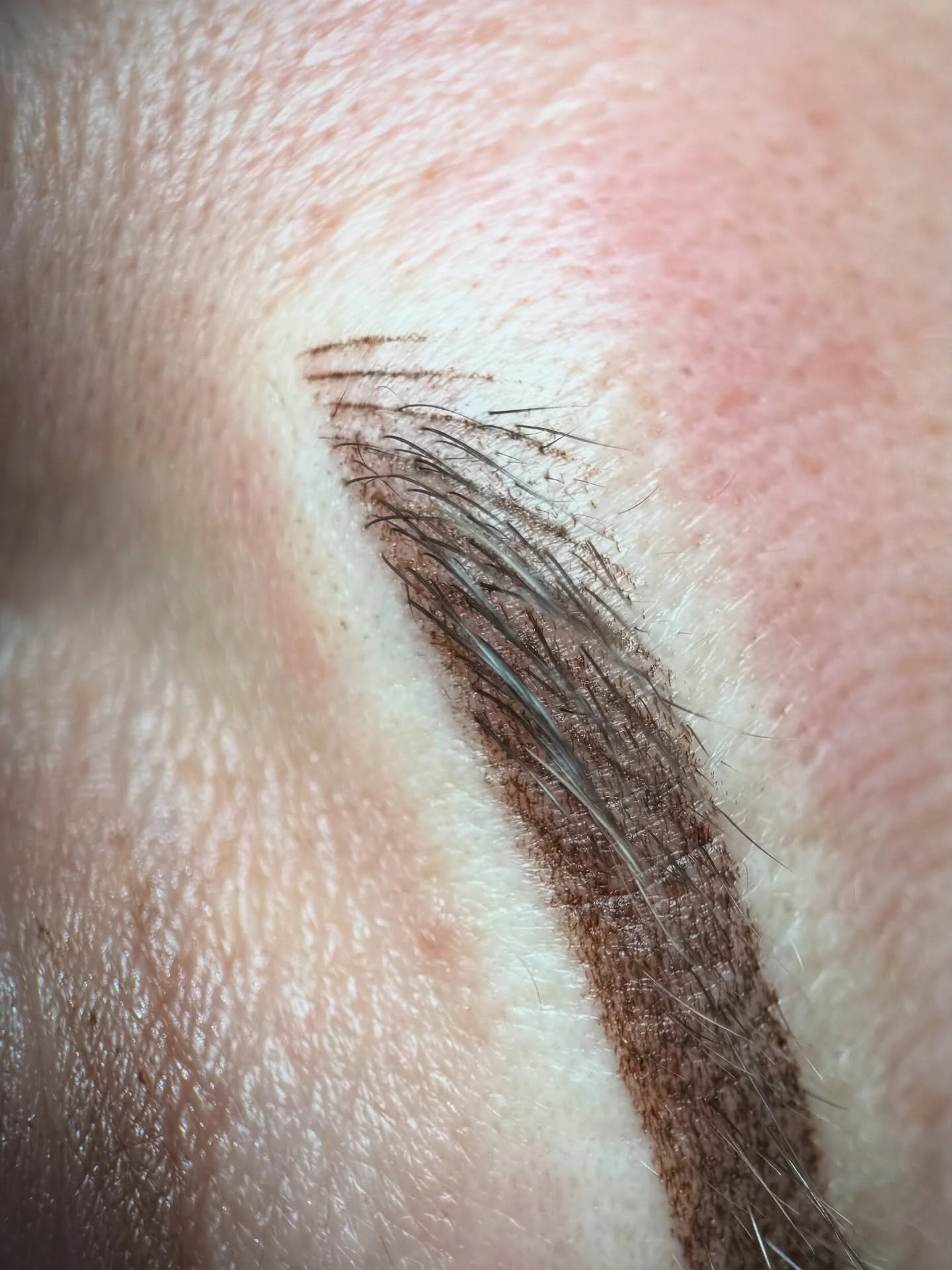Up close and personal with some pretty little nano strokes blended into ombre which we call a combination technique 😍

This technique is perfect for people that want a super soft start to the brow or have minimal to no hair at front of the brow. ✍🏼