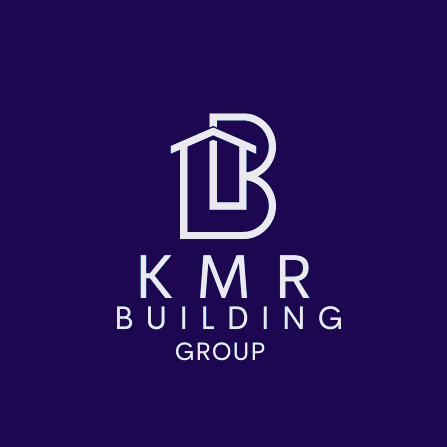 KMR Building Group logo with initials forming a house on a dark blue background.