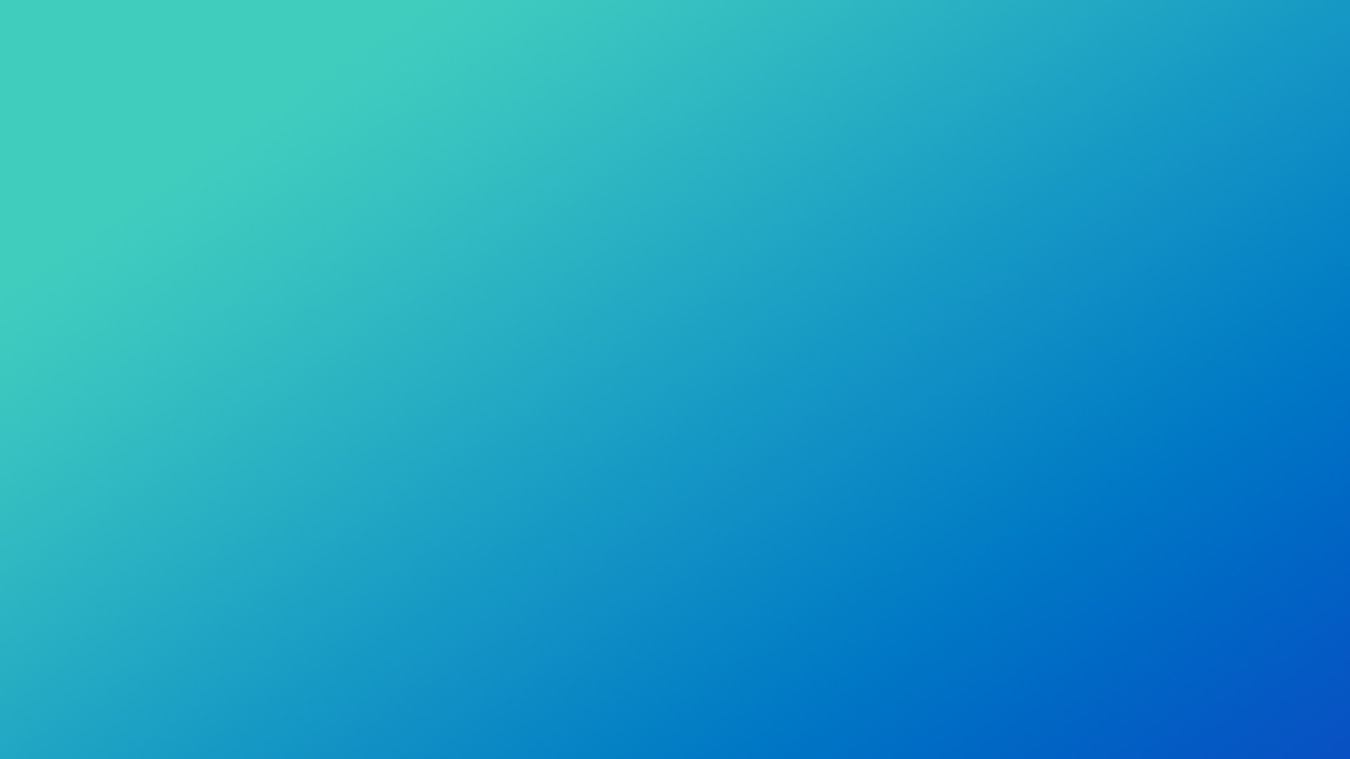 A smooth gradient background transitioning from teal at the top left to blue at the bottom right.