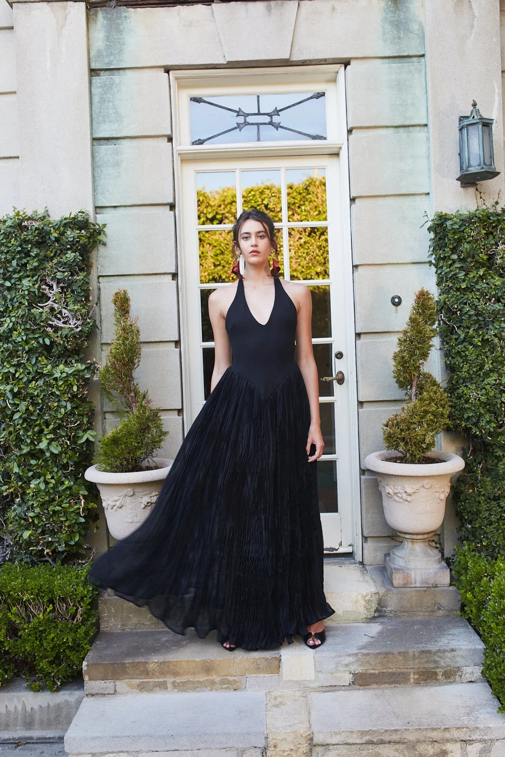 chiffon long dresses plus size Zapakasa Women Apricot Sheath Plus Size Chiffon Keyhole Mother of the Bride  Dress Sleeveless Long Ruched Wedding Guest Dress with Ruffles