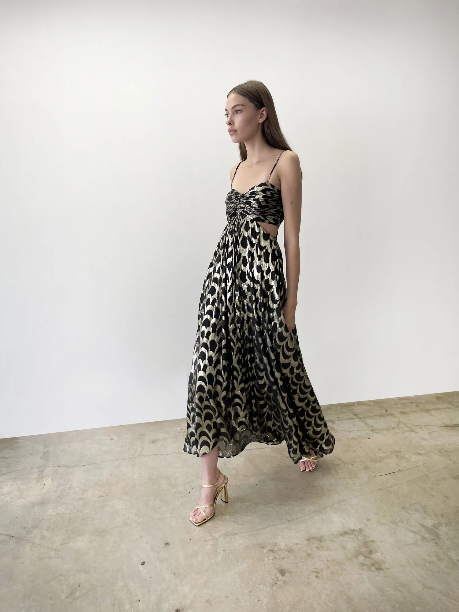 chinese dress ladies Adele Halter Maxi Dress, in Deep Emerald Luxe Satin | Show Me Your Mumu