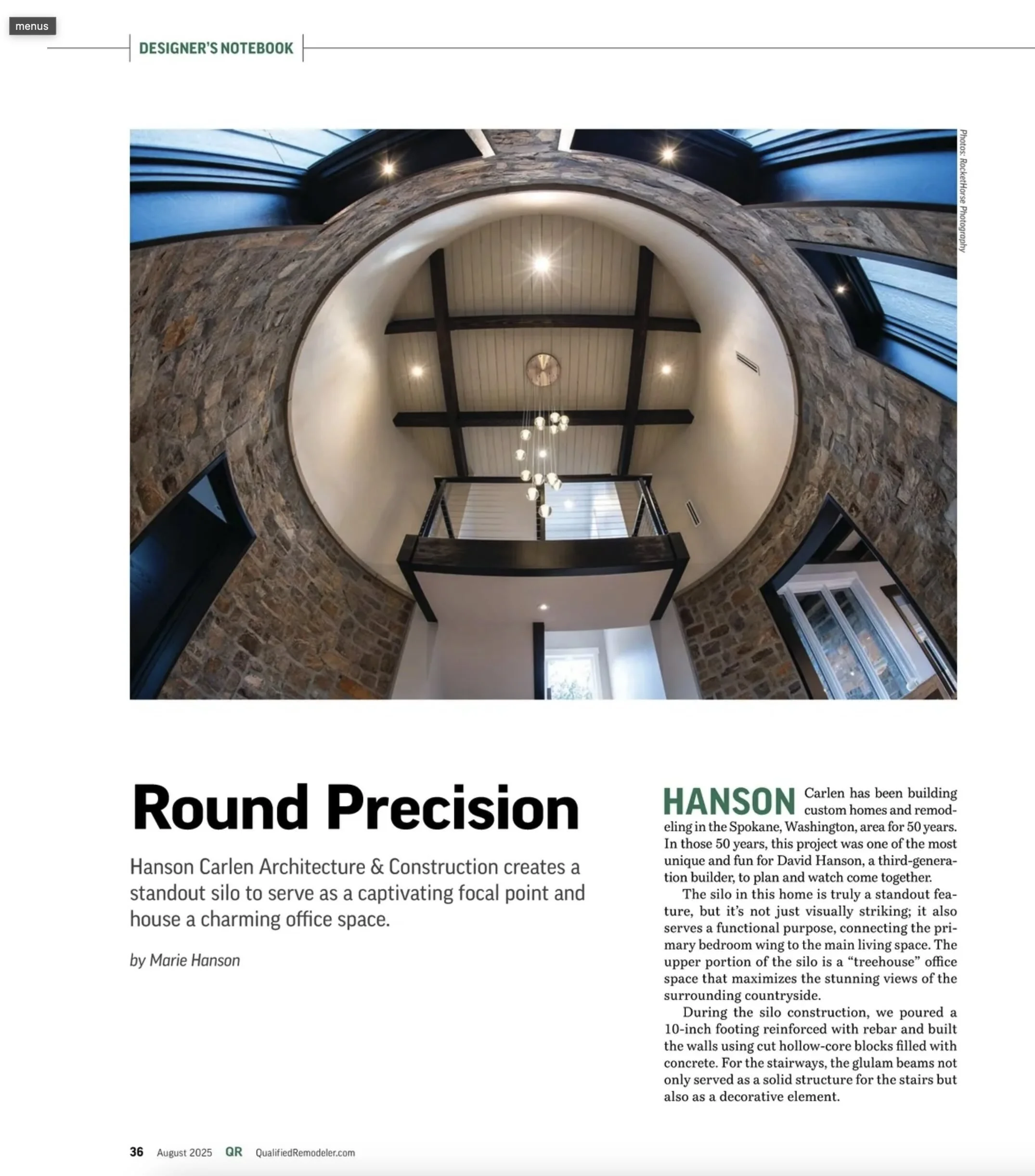 Hanson Carlen Featured in Qualified Remodeler Magazine