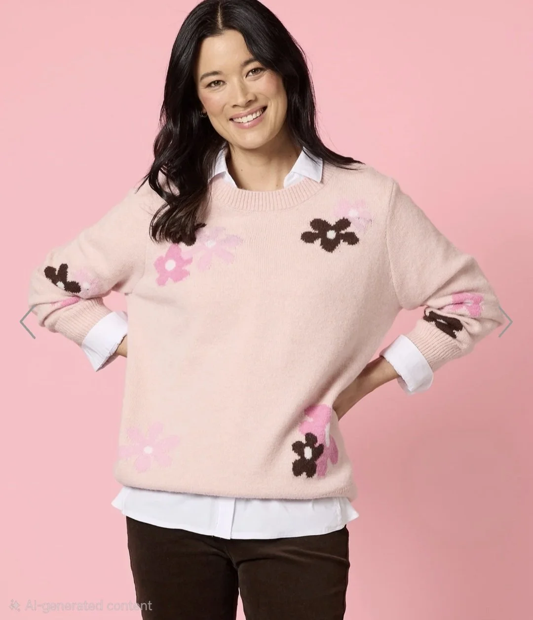 Chelsea Flower Knit - Floral Blush