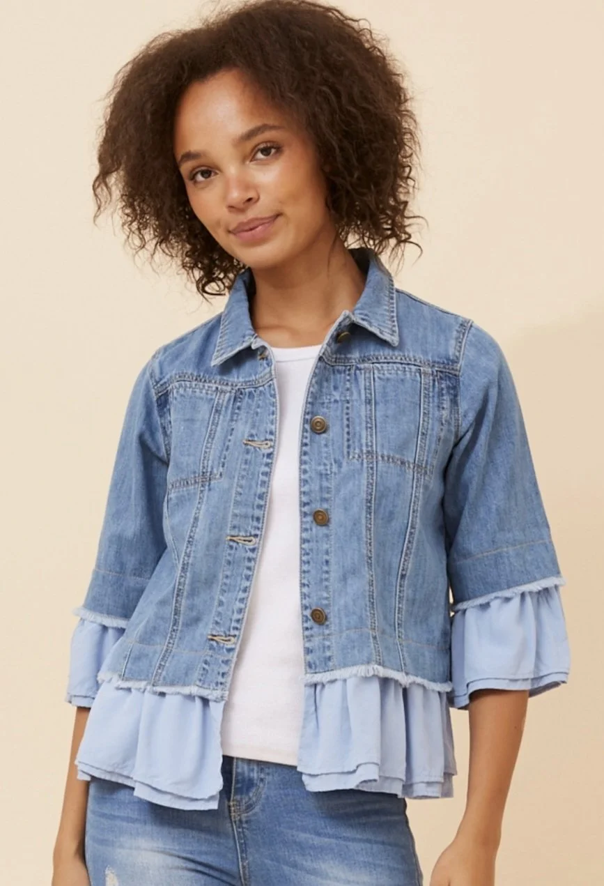 Frill stretch jacket