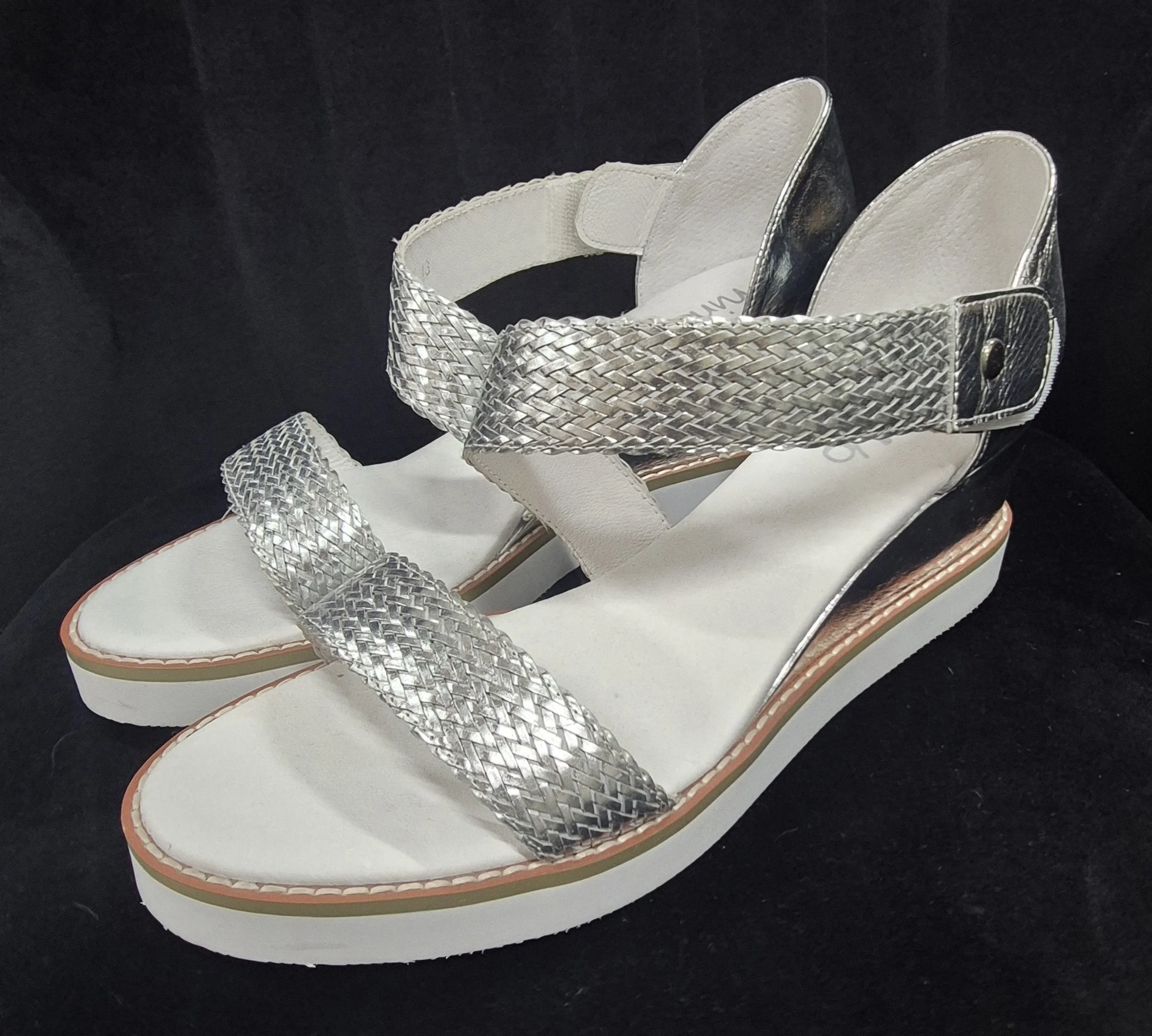 Silver Wedge Sandal