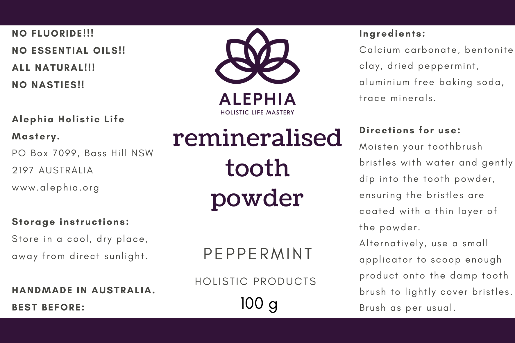 Natural Coconut Oil & Bicarb Soda Toothpaste — Alephia Holistic Life