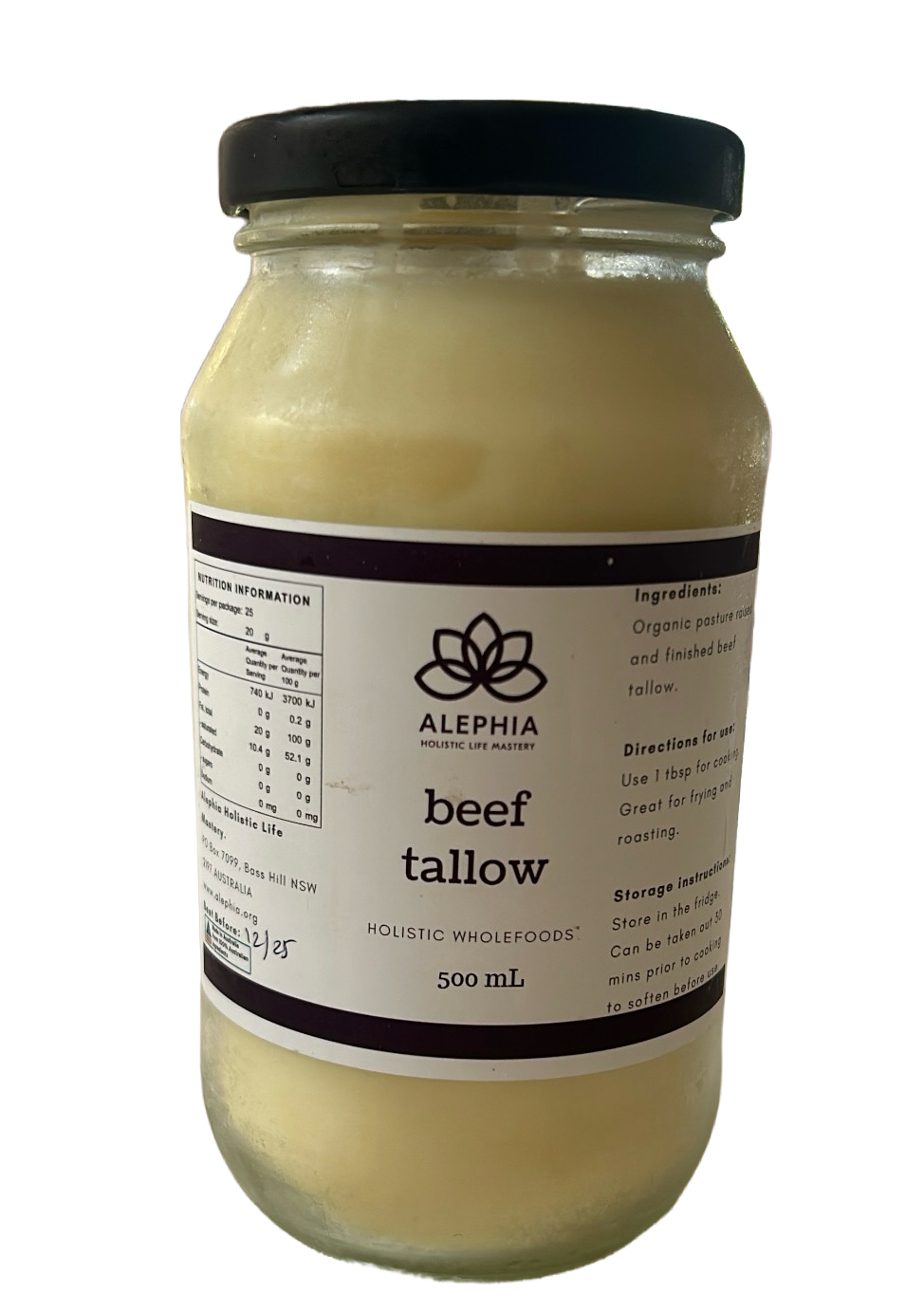 Organic Beef Tallow 500 mL