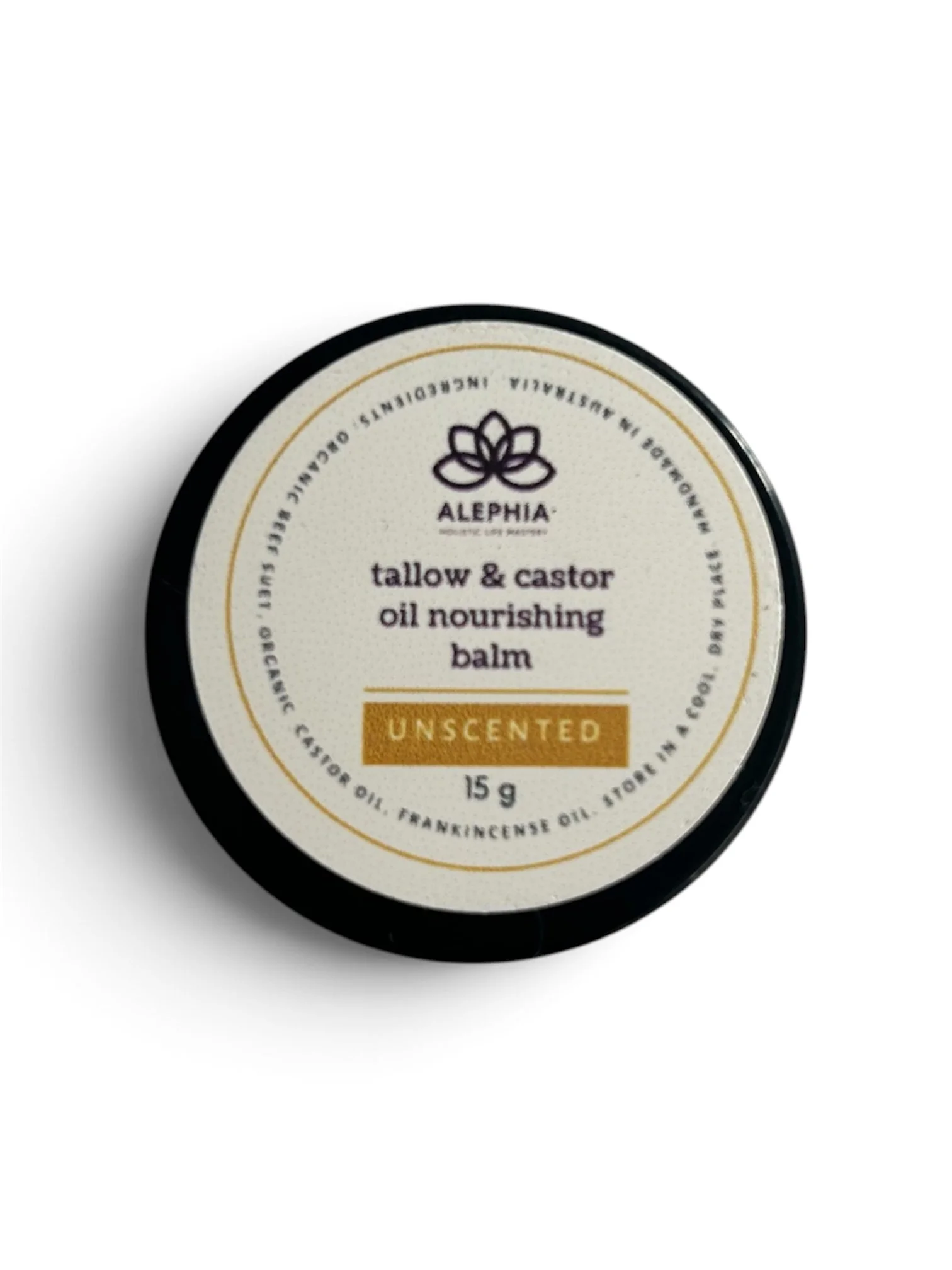 Tallow & Castor Oil Unscented Nourishing Balm - 15 g Sample Pot