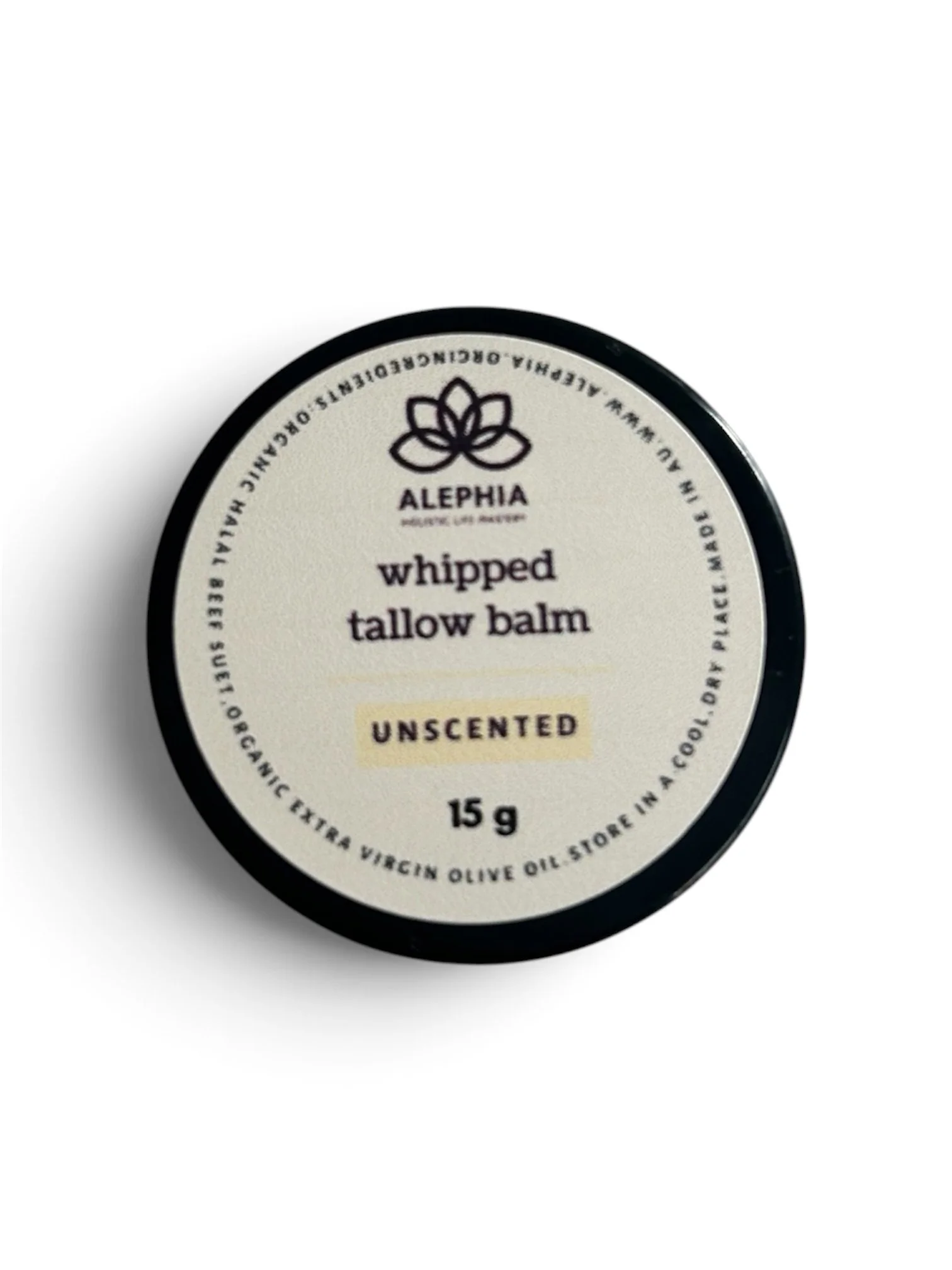 Whipped Unscented Tallow Balm - 15 g Sample Pot