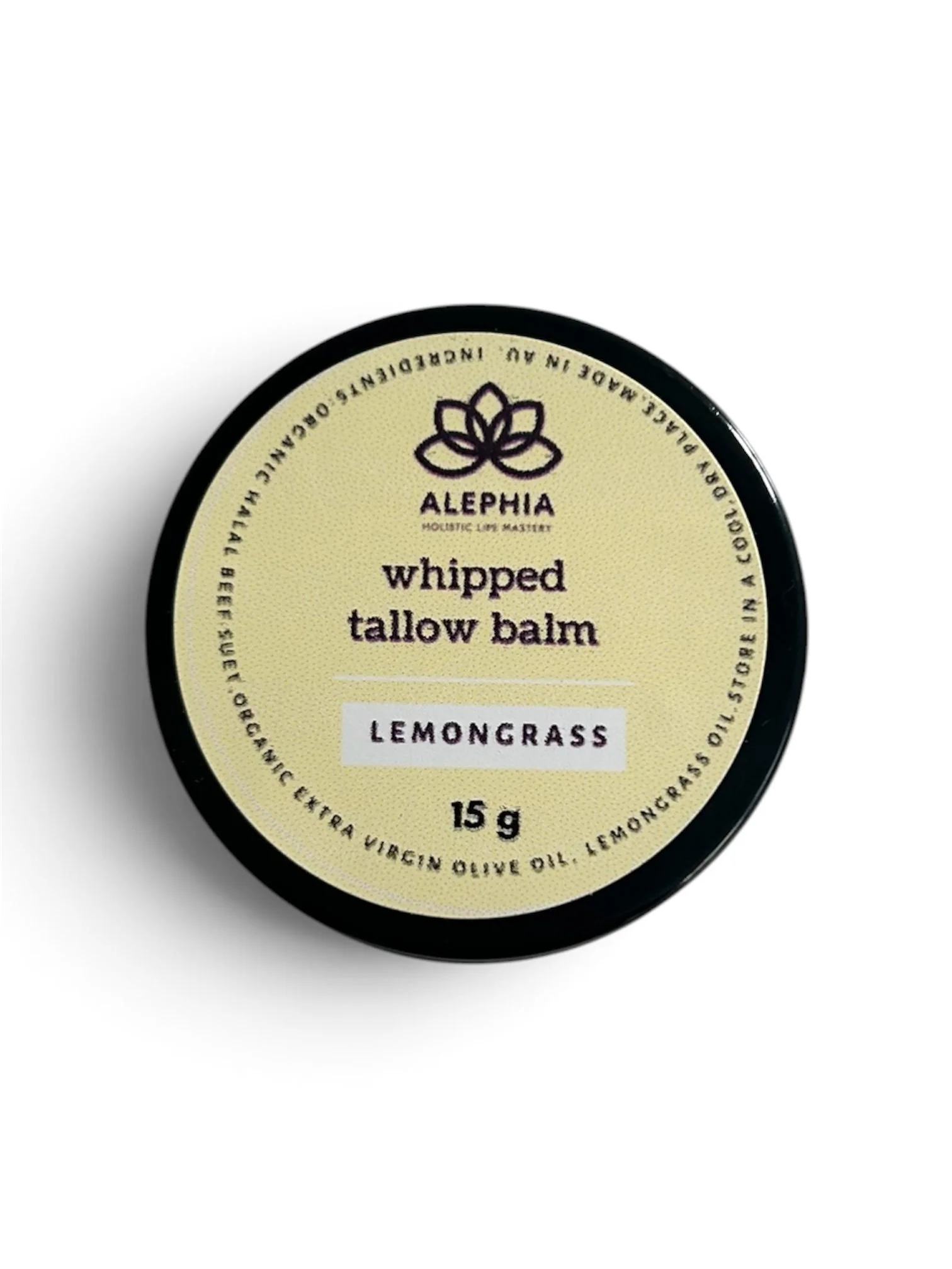 Whipped Lemongrass Tallow Balm - 15 g Sample Pot