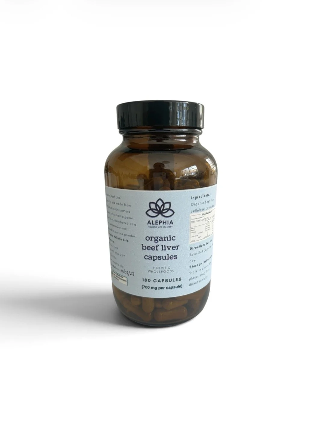 Pasture-Raised & Finished Halal Beef Liver Capsules & Powder
