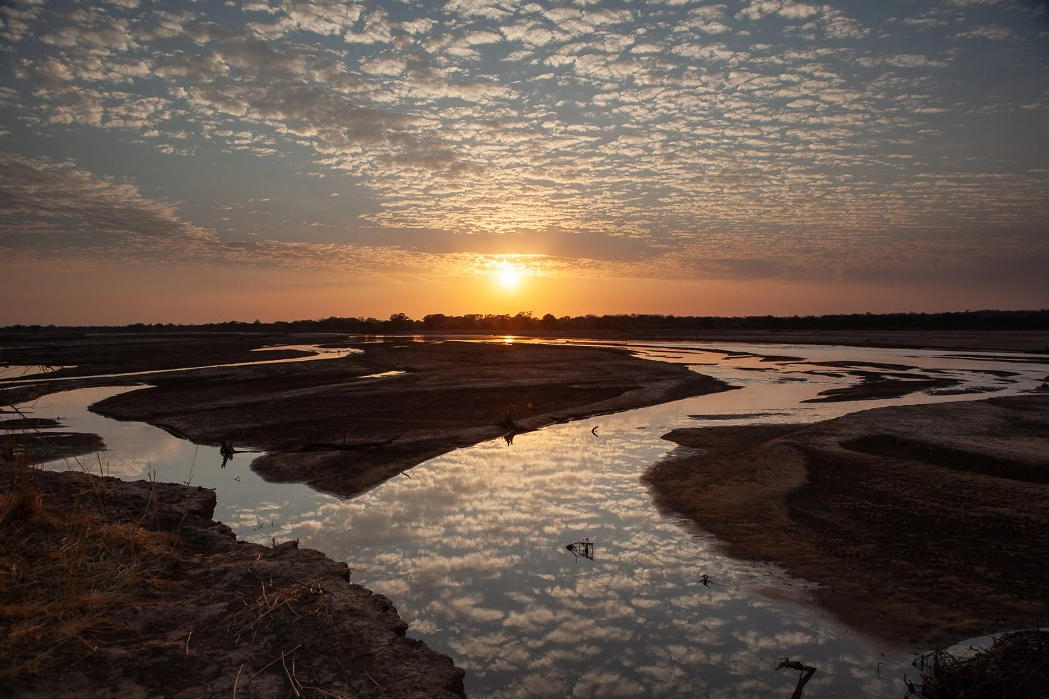 The Luangwa River meanders through South Luangwa National Park
