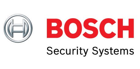 Bosch security systems logo with icon and text.