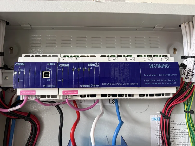 C-Bus upgrade and reprogramming work for a modern home automation setup in Sydney