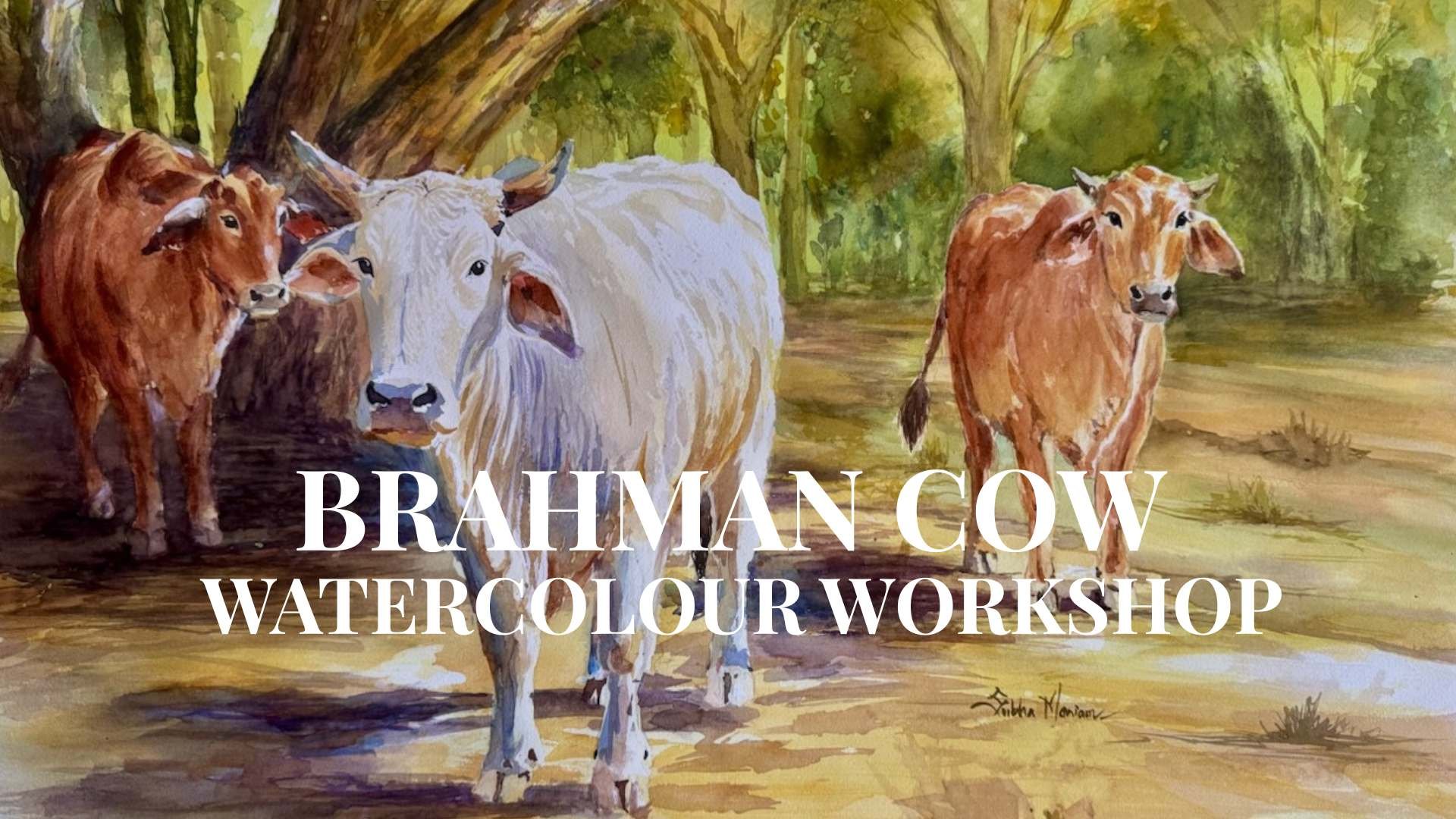 Brahman Cow Watercolour Workshop