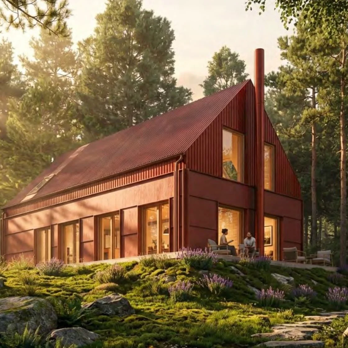 L&aring;t oss presentera en av v&aring;ra senaste skapelser; Villa @red.house.sweden 

Tillsammans med @hargreaves.alex som ritat huset till sig och sin familj har vi utvecklat och kombinerat allt vi tidigare gjort och lite till f&ouml;r att f&aring;
