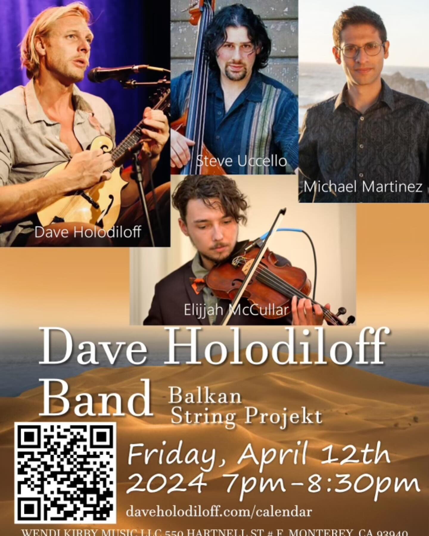 Can&rsquo;t wait for this performance Friday April 12  @wendikirbymusic Tickets at Wendi Kirby Music -link in bio.  Click concerts and events! Don&rsquo;t miss it!! #daveholodiloff #livemusicmonterey #oldmonterey #krml #livemusiccarmel #wendikirbymus