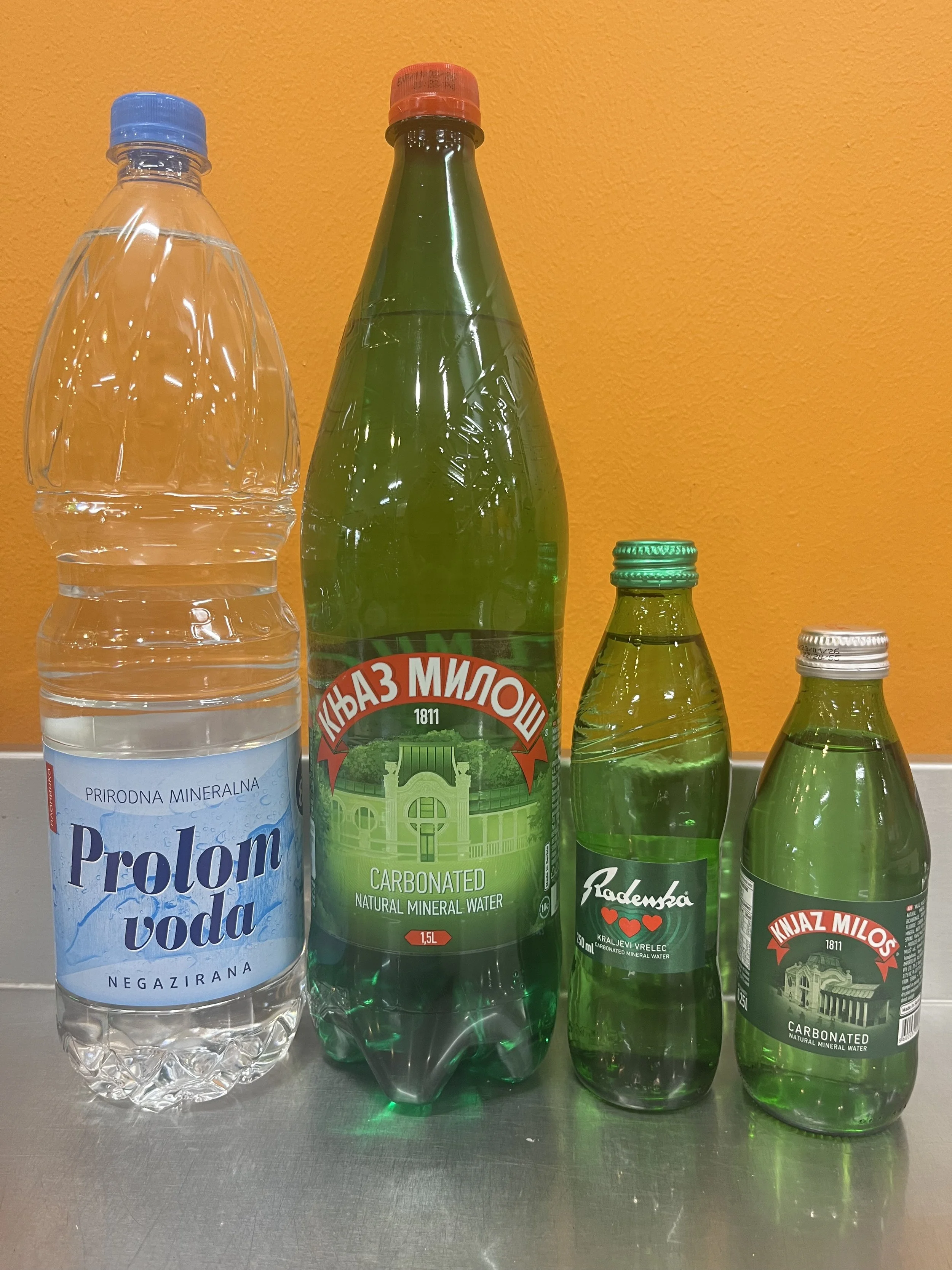 Mineral and Natural Waters of all sizes, available instore, direct from the land of Serbia and surrounds