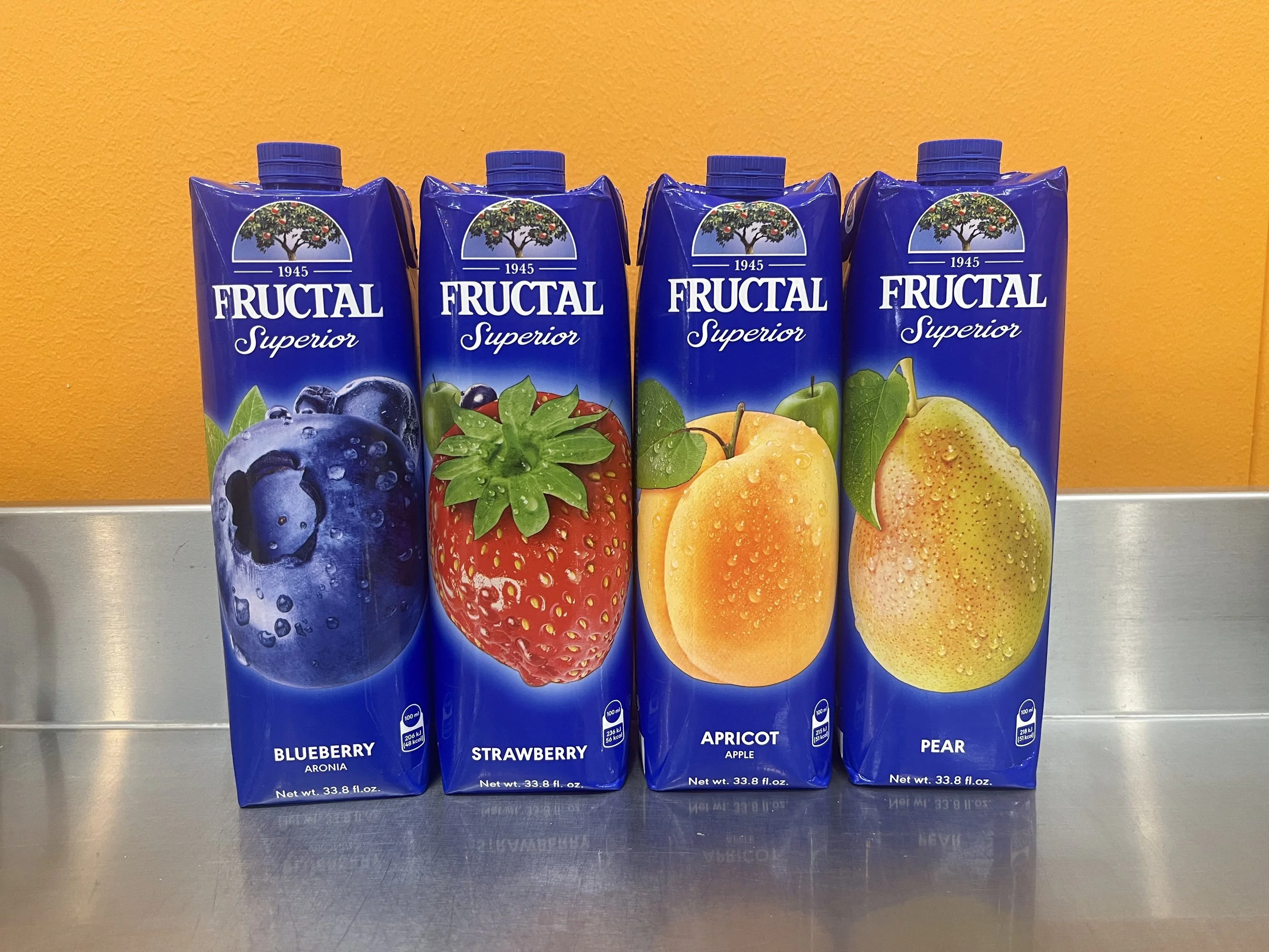 Fructal Juices in 1 ltre and individual serves.
Available in a wide variety of flavours.