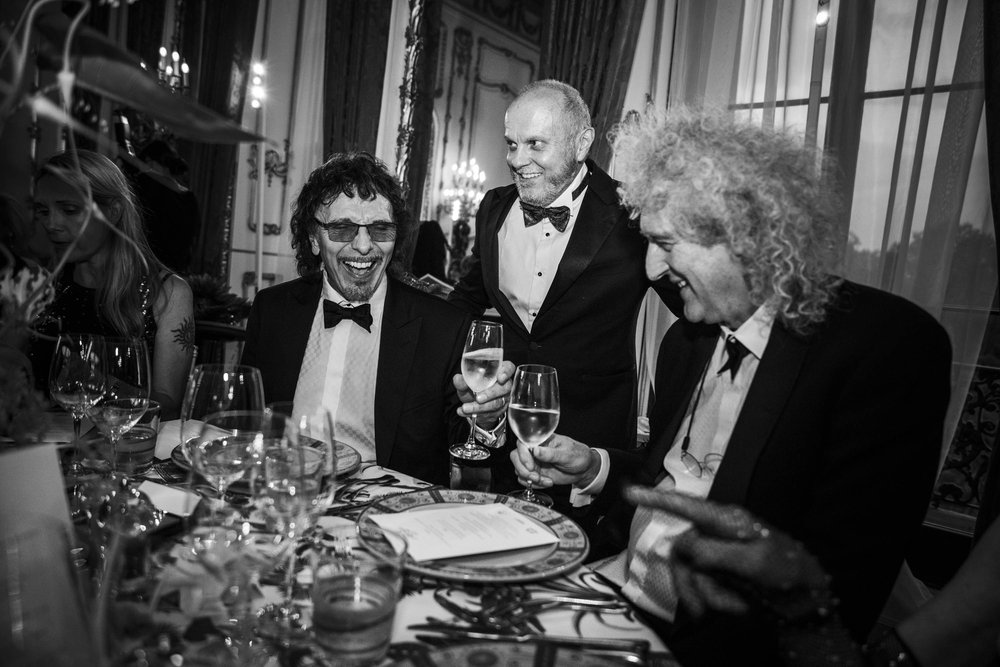 Brian May, Tony Iommi and Sergio Momo