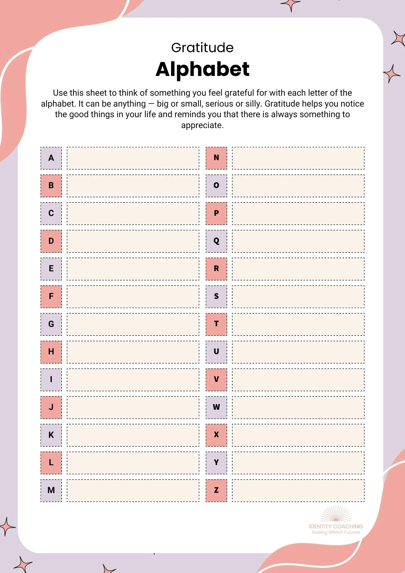 Gratitude A–Z – Positivity Booster
