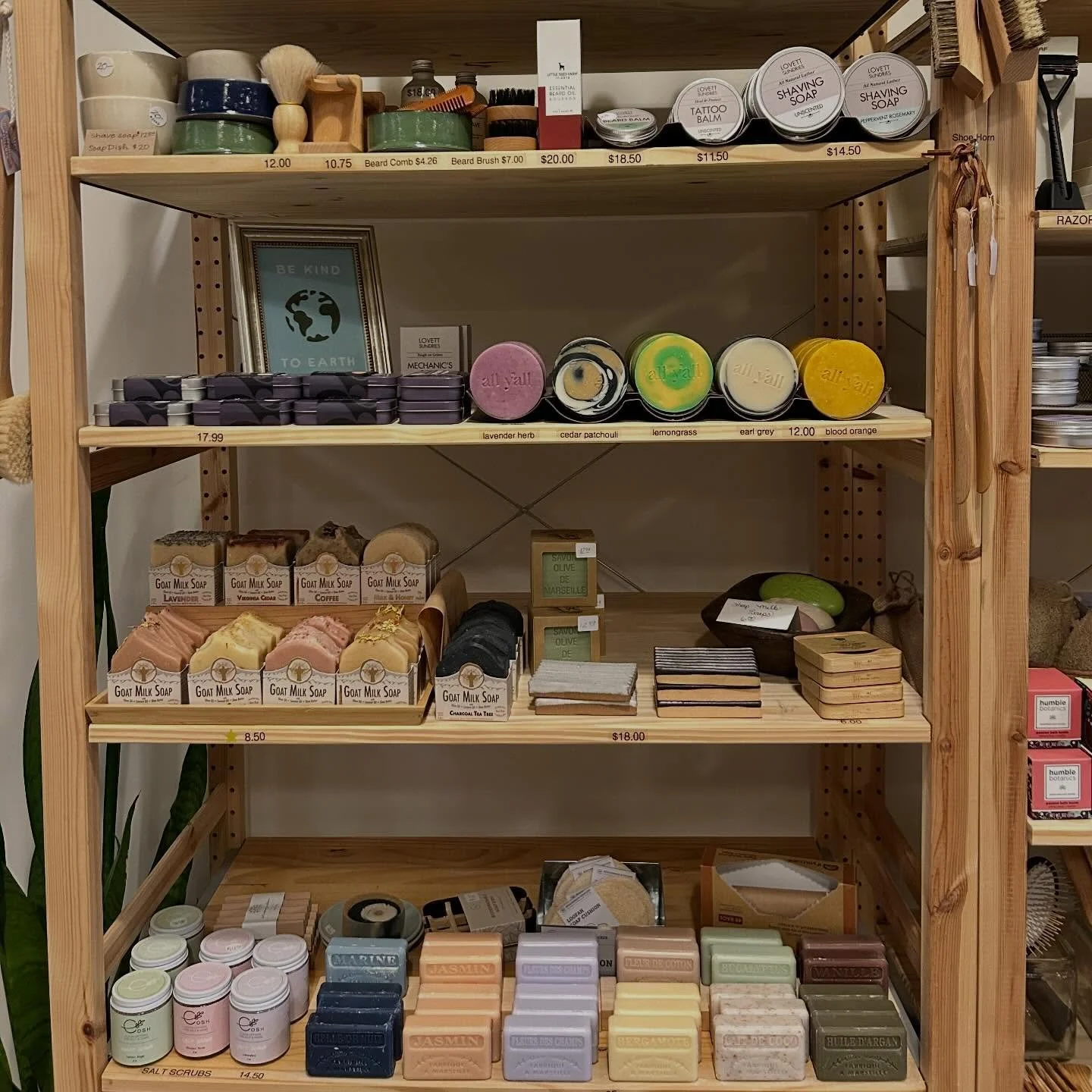 If the idea of saving containers and refilling feels really overwhelming to you, maybe a good place for you to start would be using solid soaps? We have so many great bar soaps at the shop ranging from vegan to goats&rsquo; milk and olive oil soaps. 