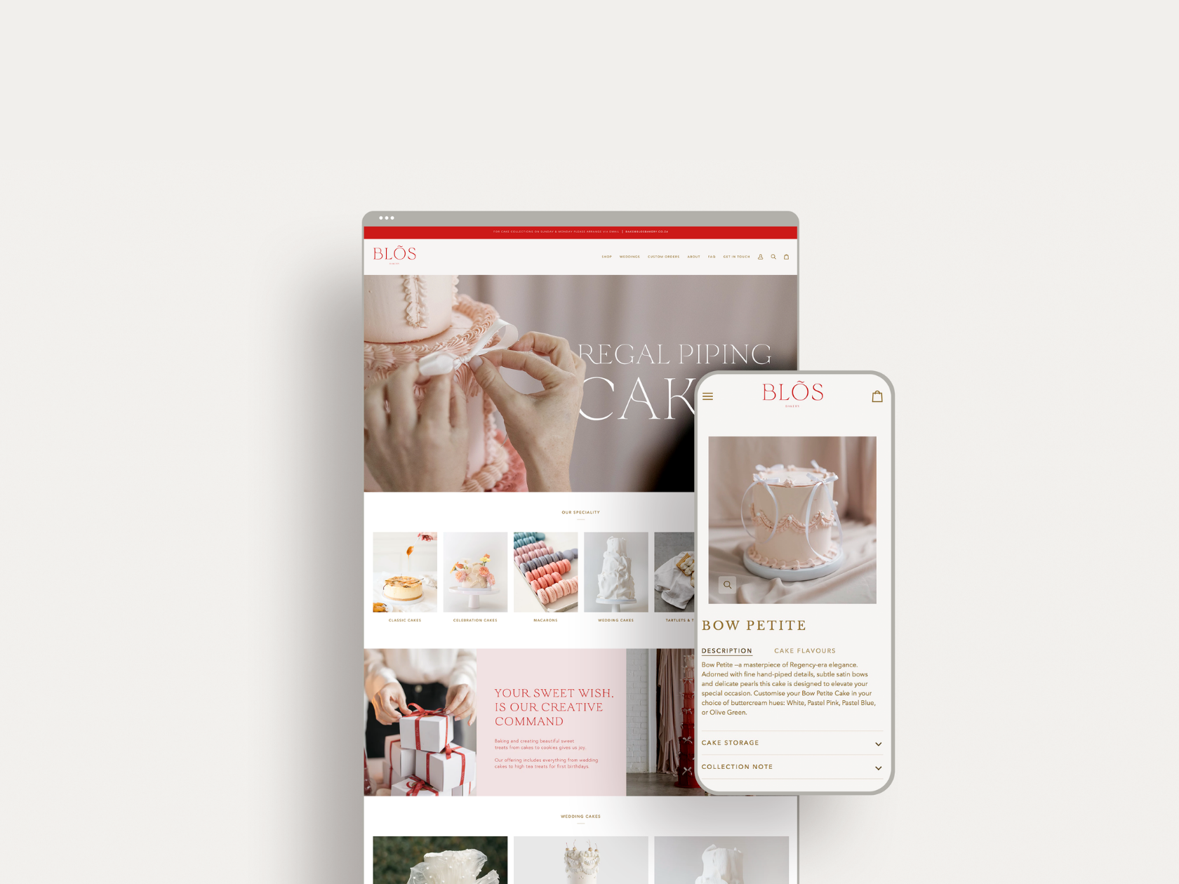 Blos Website Mockup