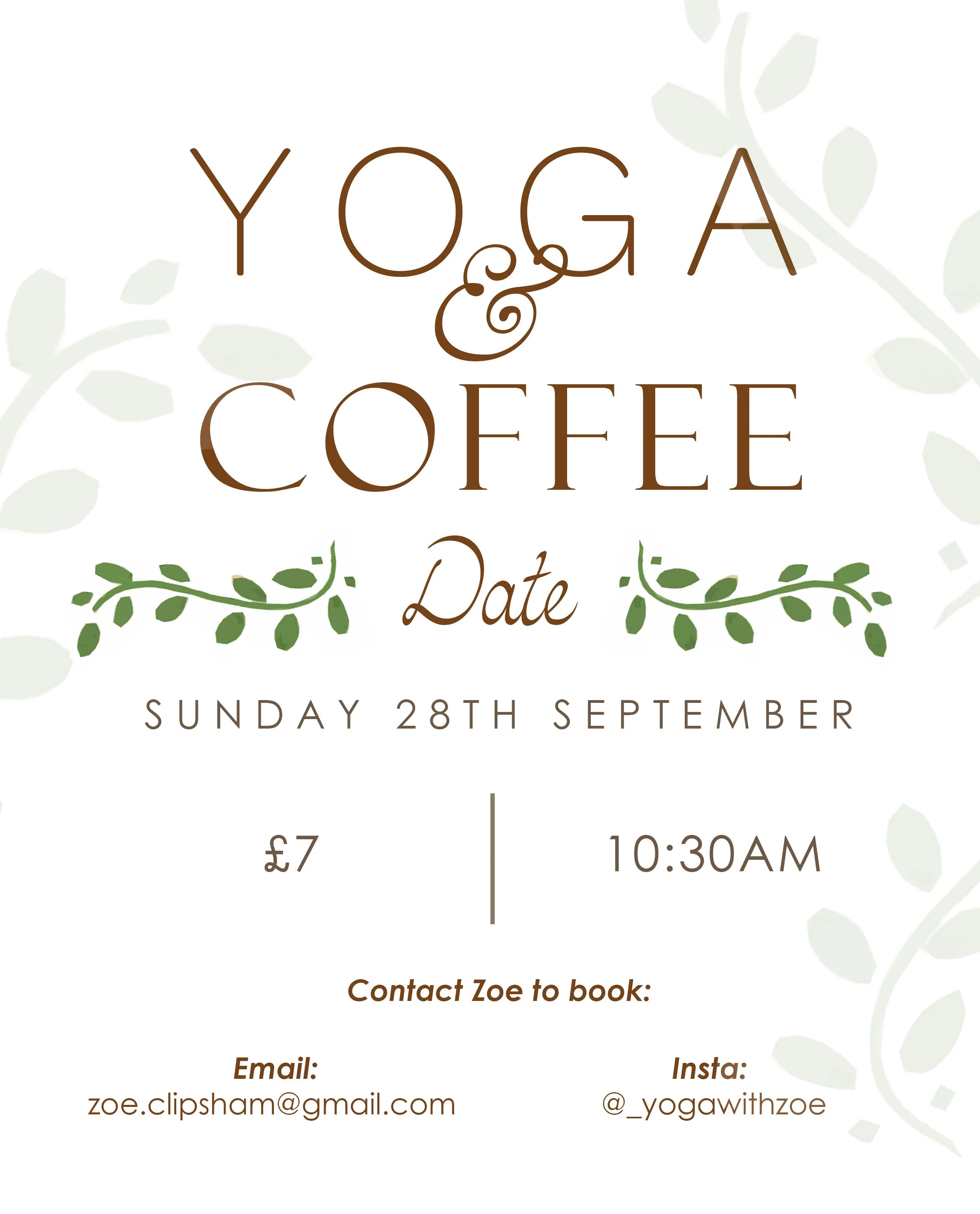 Yoga & Coffee with Zoe