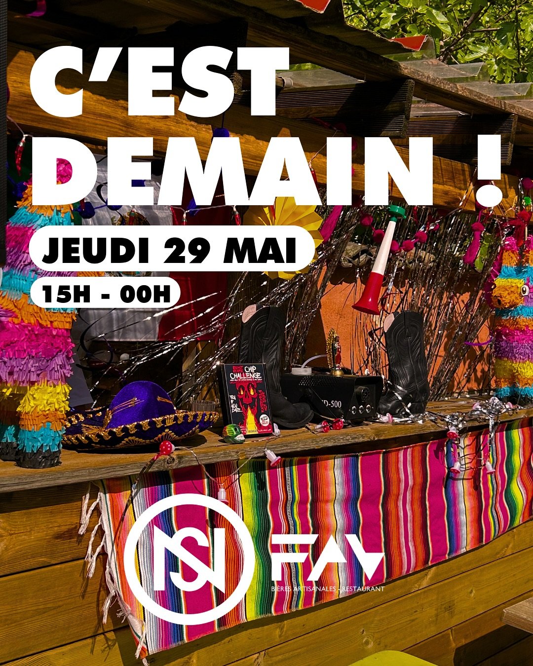Extra! Nuits Sonores: Xtra HOT #2 C&rsquo;EST DEMAIN 🥳

🇲🇽 L&rsquo;Xtra HOT revient encore plus chaud que l&rsquo;ann&eacute;e derni&egrave;re.
🍹Le principe reste inchang&eacute;: une apr&egrave;s midi muy cliente sous le signe du drapeau tricolo