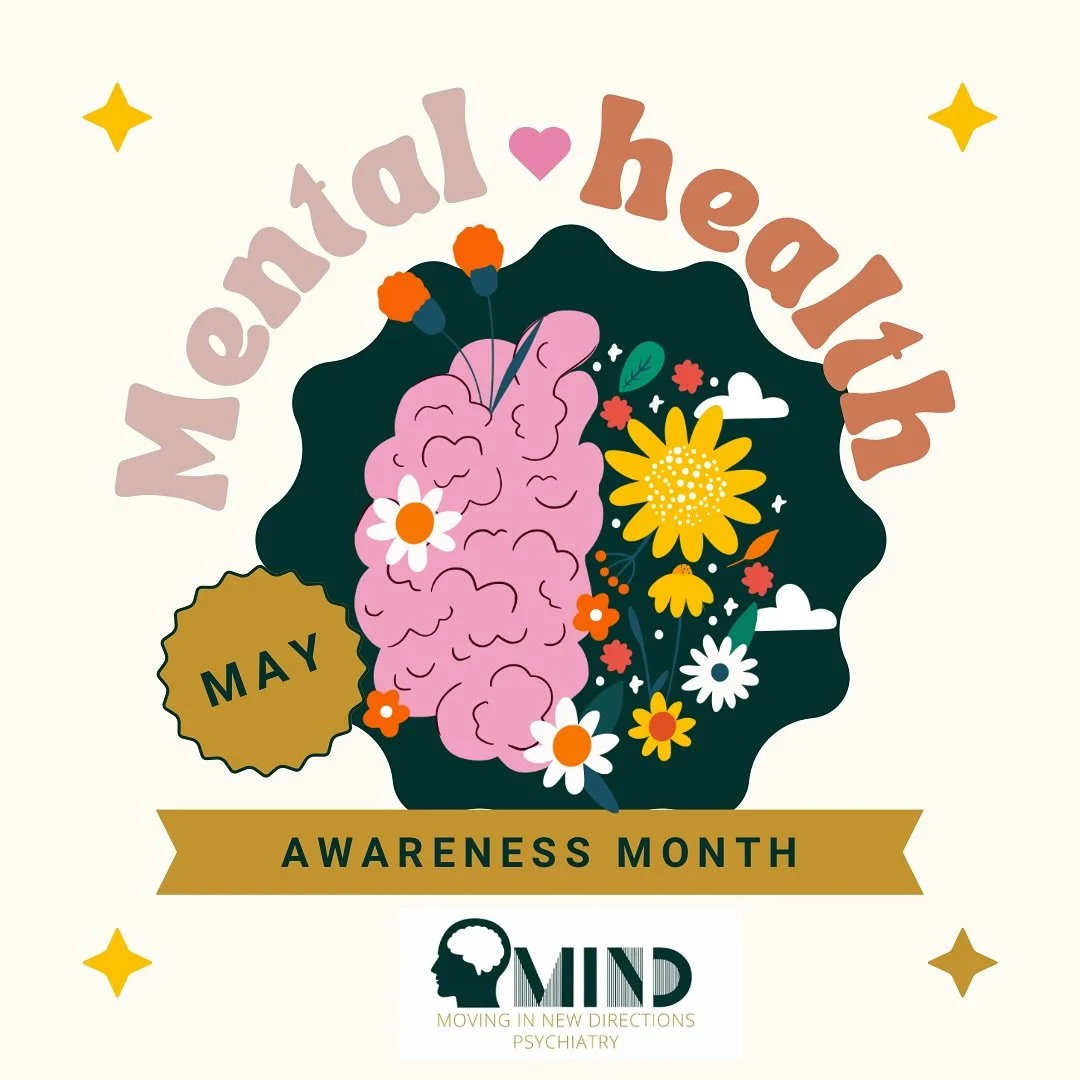 ✨🫶🏿Happy Mental Health Awareness Month from all of us at MIND Psychiatry! This May, let&rsquo;s break the stigma, start conversations, and support one another. Your mind matters&mdash;take a moment to check in with yourself and others. Join us in s