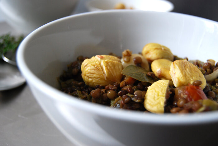 Winter Lentils with Chestnuts and Star-anis