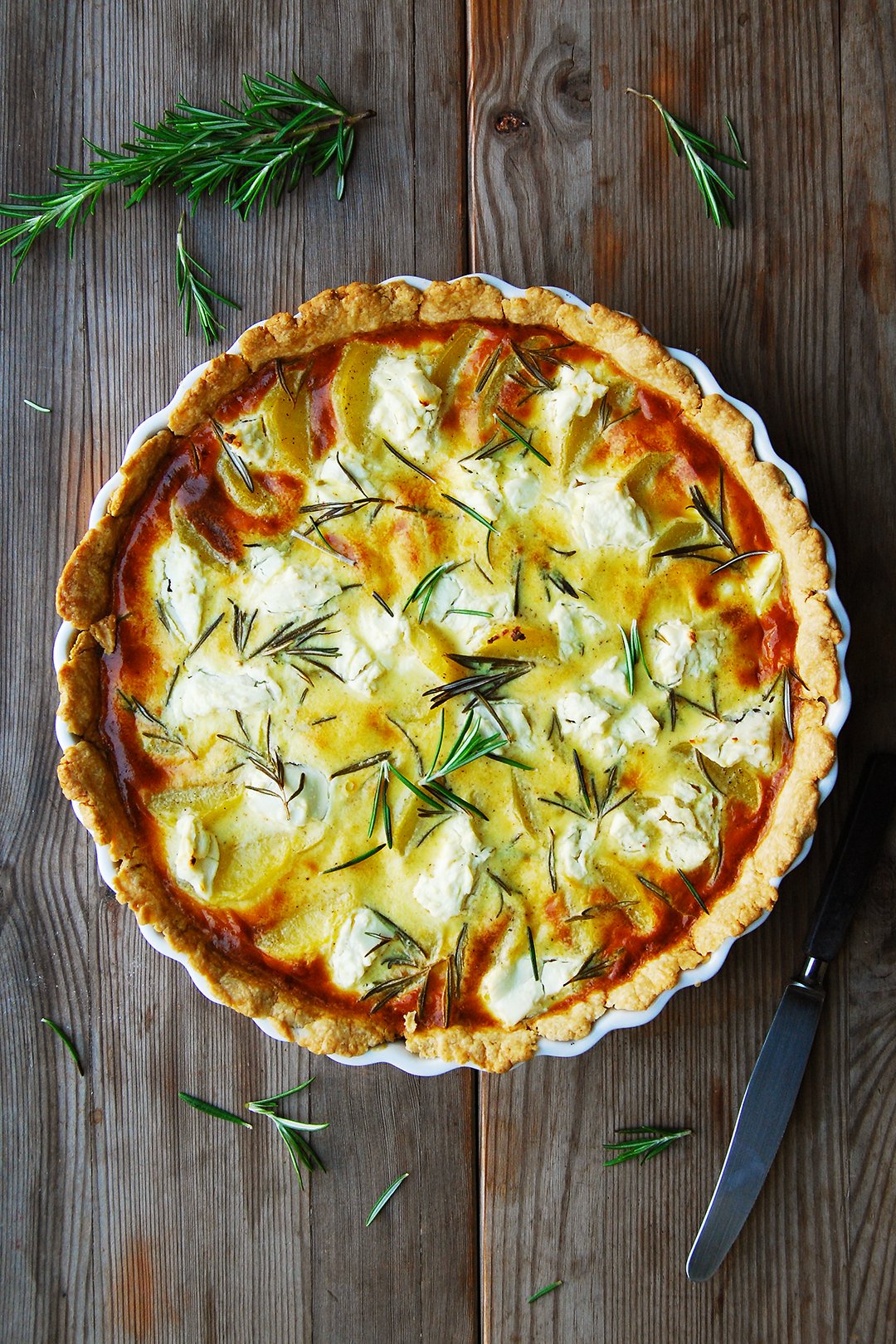 Potato, Chèvre and Rosemary Tart — Meike Peters | eat in my kitchen