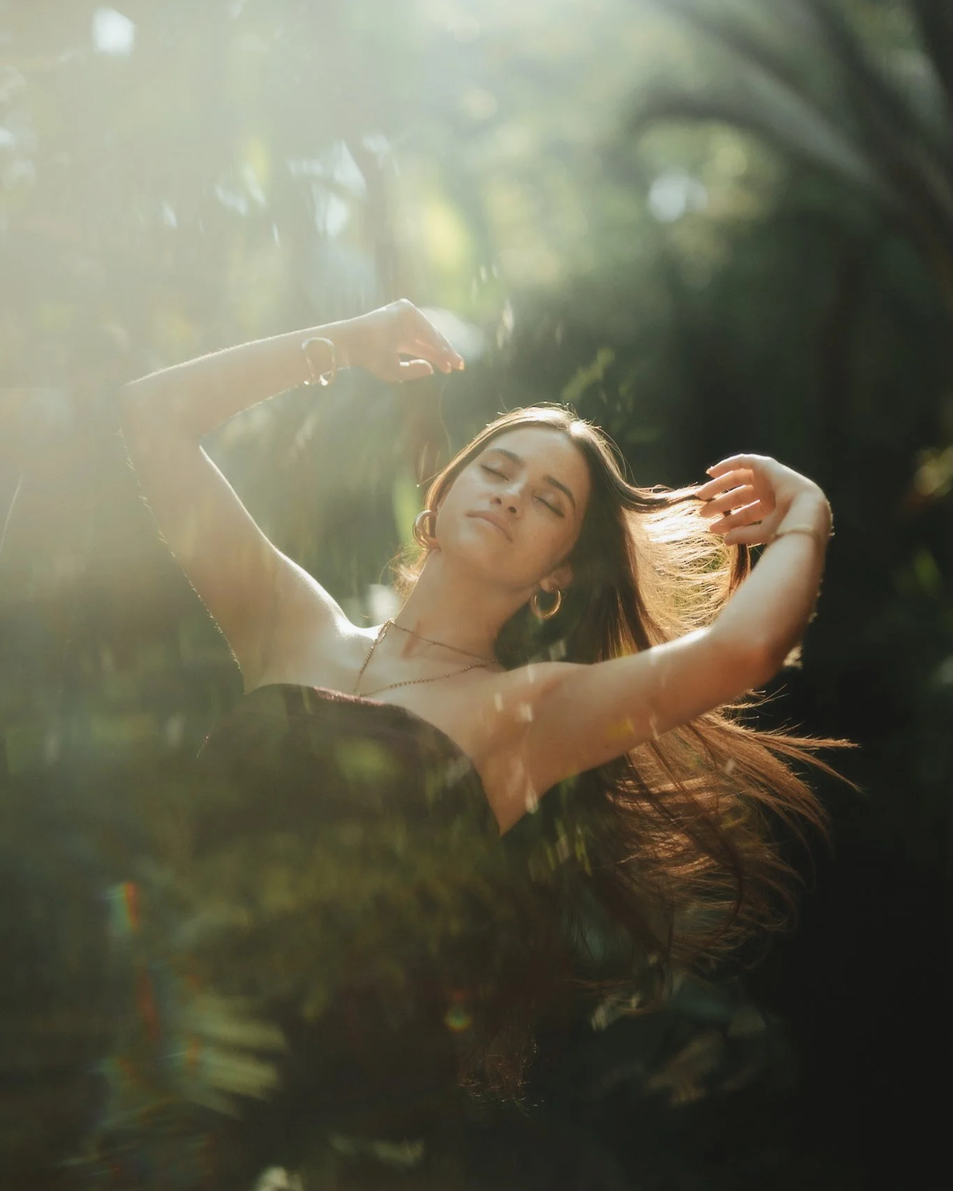 Cinematic portrait of a woman in Lisbon at golden hour
