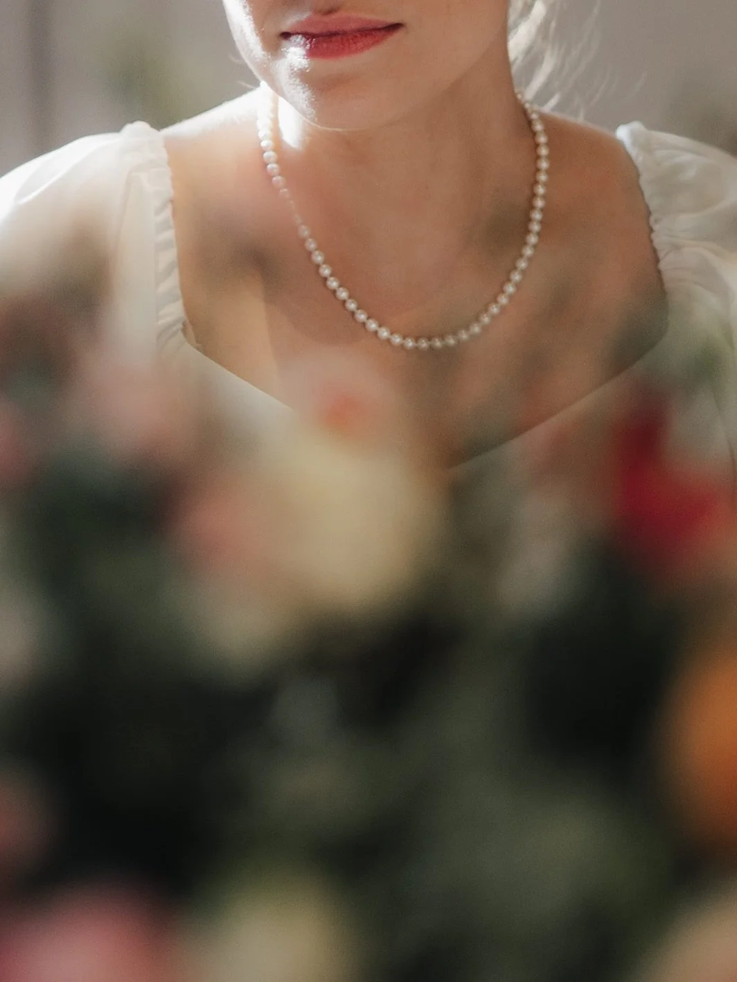 pearls under painters light.

#weddings