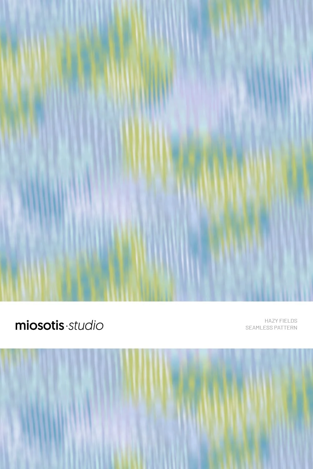 Abstract blurred seamless pattern with a soft, hazy texture in muted green, blue and lilac tones.