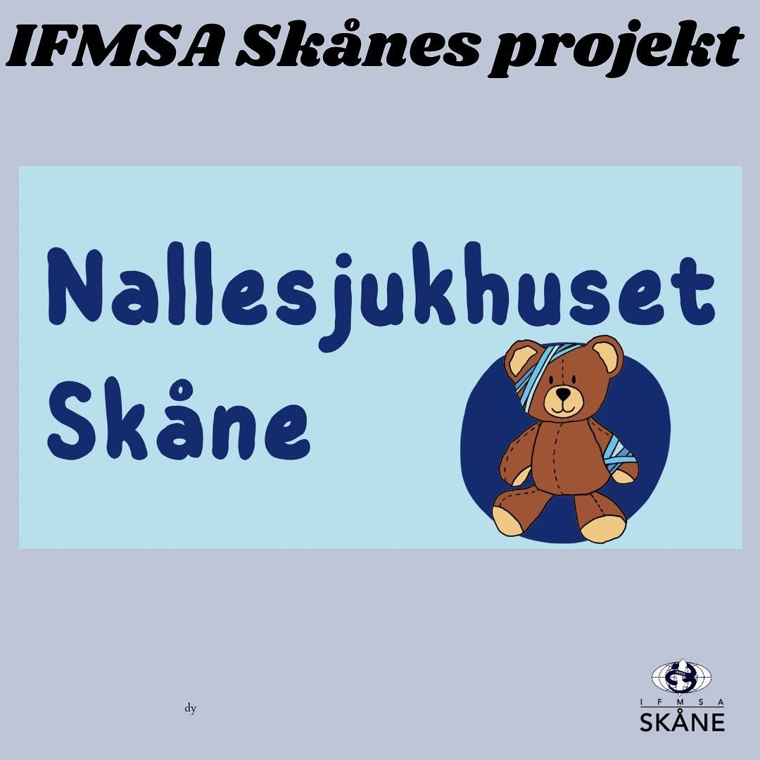 Projektpresentation💙

N&auml;st ut &auml;r Nallesjukhuset. Gl&ouml;m inte att f&ouml;lja dem p&aring; sociala medier!

FB: Nallesjukhuset IFMSA Sk&aring;ne
Insta: @nallesjukhusetskane 

Vi i nallesjukhuset &aring;ker ut till f&ouml;rskolor p&aring; 