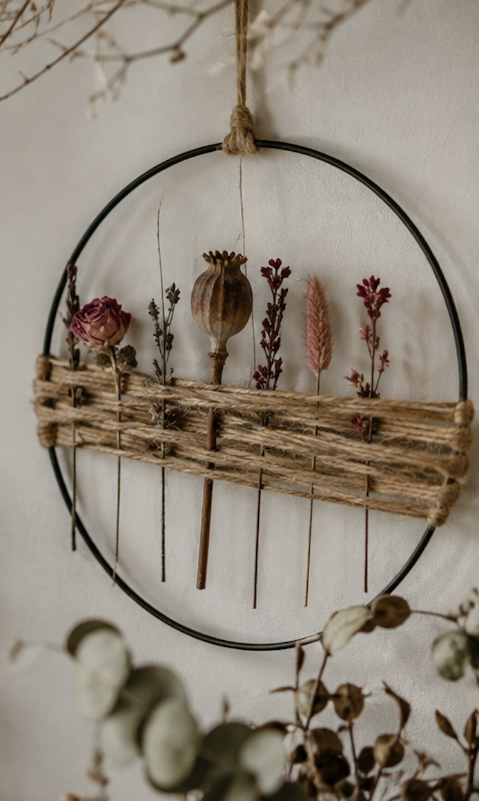 Botanical Landscape Hoop Art