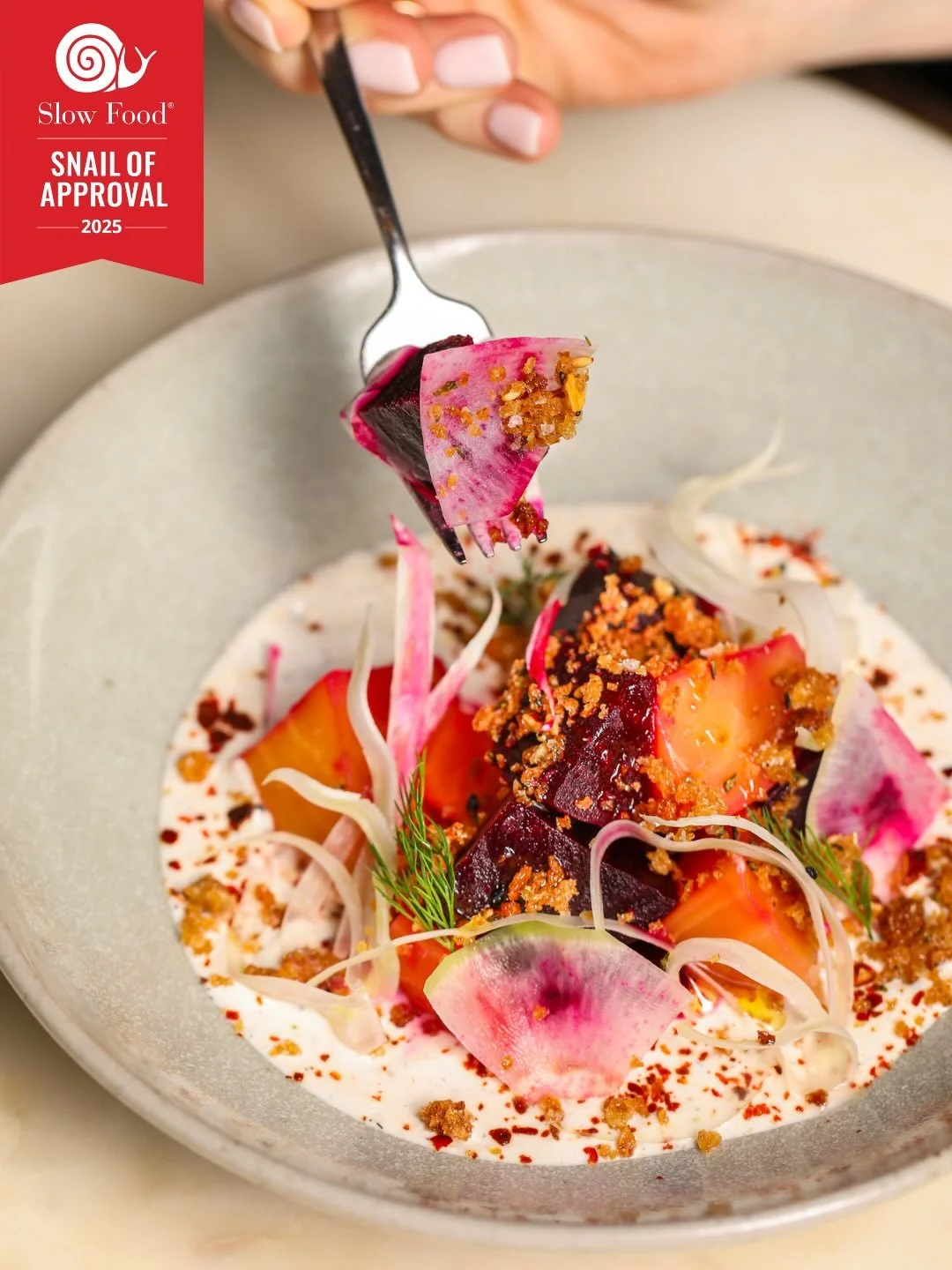 We&rsquo;re feeling extra grateful today &mdash; Little Saint Restaurant and @littlesaintfarm have both been awarded Slow Food&rsquo;s Snail of Approval for 2025! 

🐌 @slowfoodusa @slowfoodsonomacountynorth 

This recognition means the world to us b